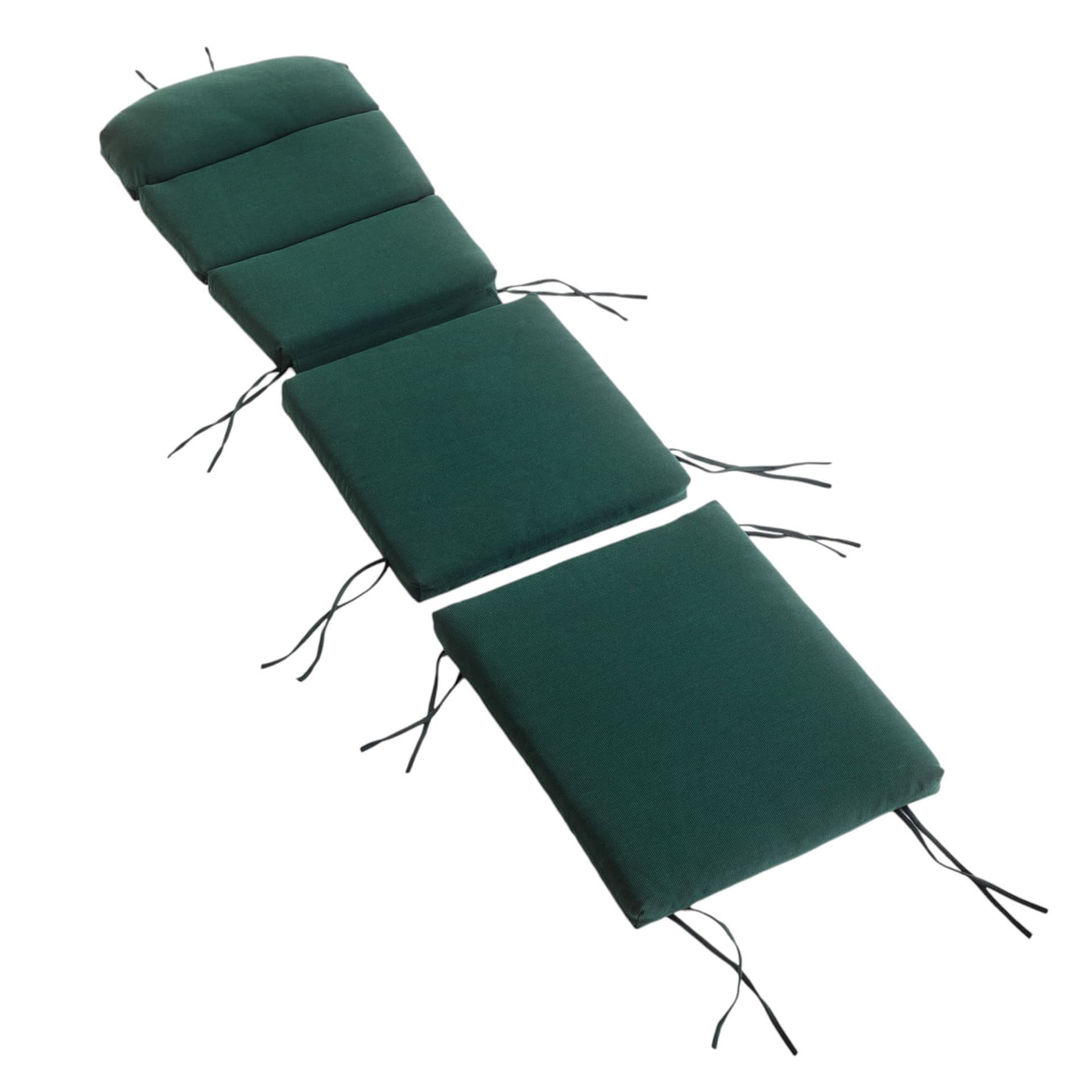 A Huseby - Cushion Set Midsummer Outdoor Lounge Chair & Footstool - Dyner & puter - Grønn - Skum