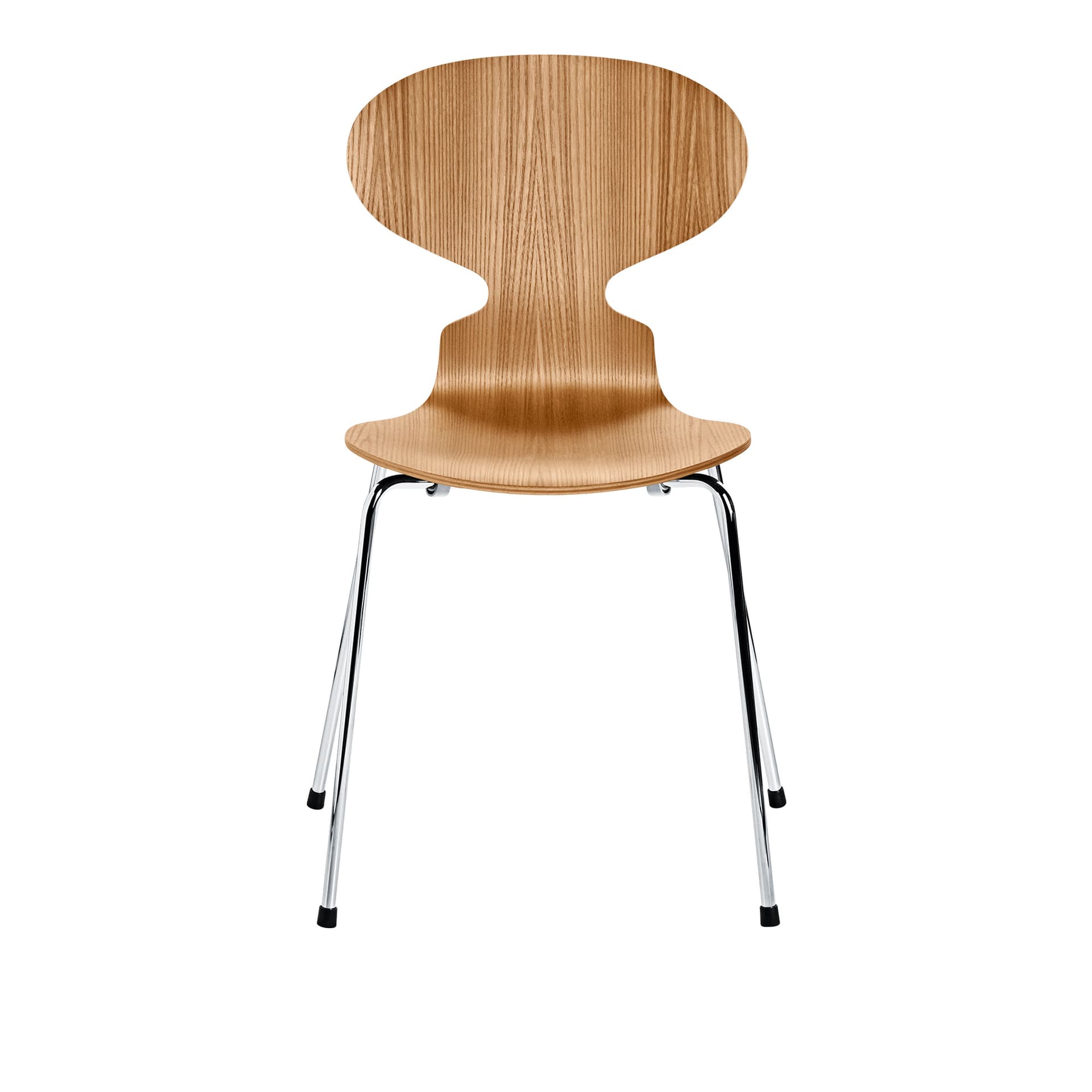 Fritz Hansen - Ant 3101 trefinér stålstativ krom almfiner - Spisestoler - Arne Jacobsen - Tre farget - Metall/Tre
