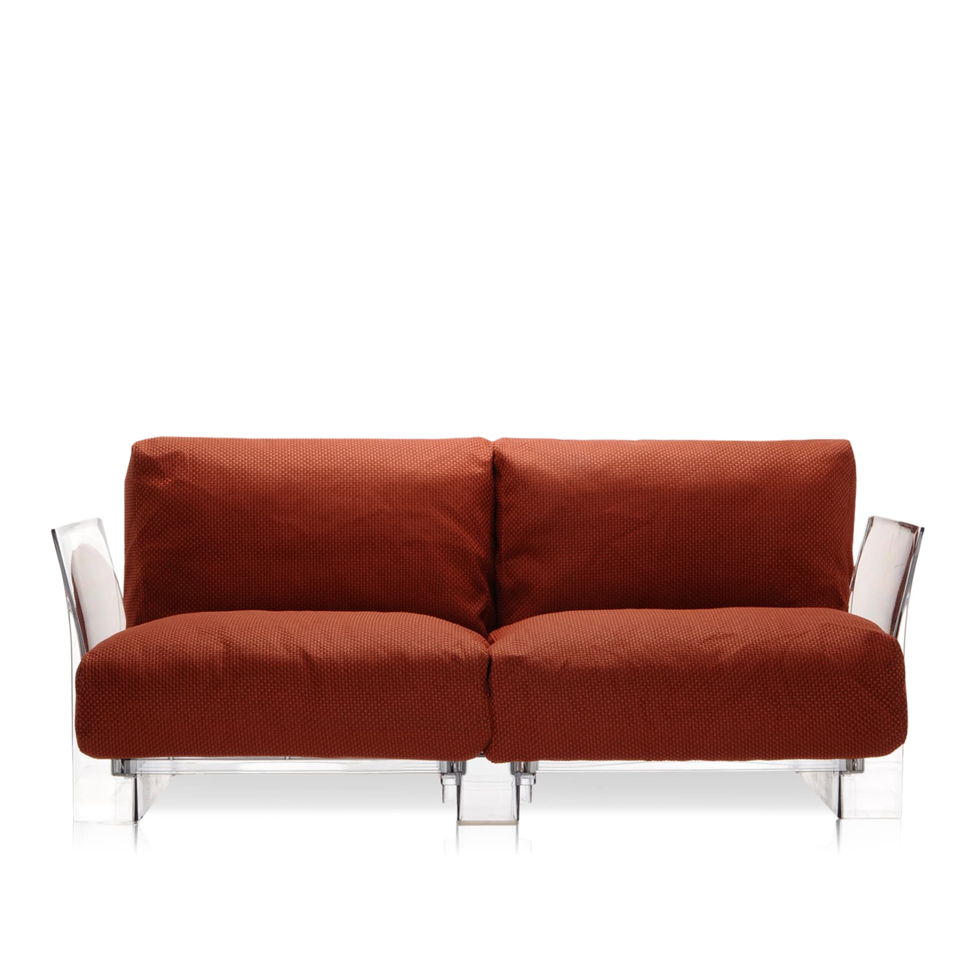 Kartell - Pop Outdoor 2-seater 7042, Ikon Orange - Utendørs sofaer - Piero Lissoni - Tekstilmateriale/Skum/Plast