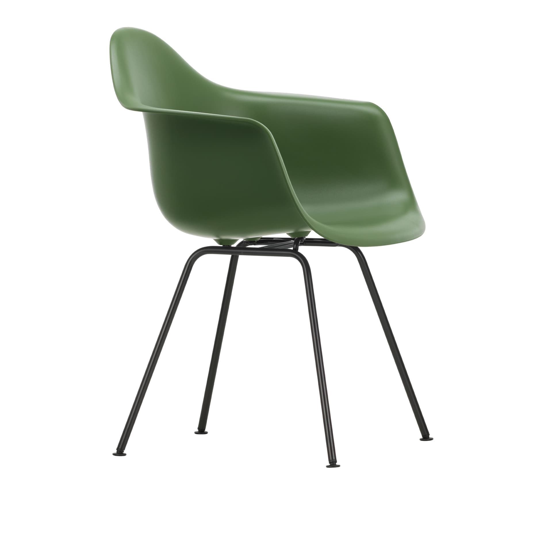 Vitra - Eames Plastic Armchair DAX - 48 Forest - Basic Dark Base - Spisestoler - Charles & Ray Eames - Grønn - Metall/Plast