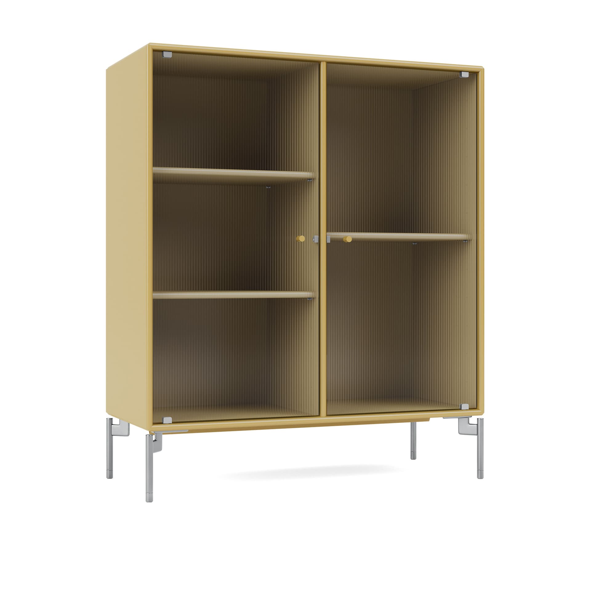 Montana - Ripple Ii – Vitrine Cabinet 157-Cumin Matt Chrome - Vitrineskap - Peter J. Lassen - Gul - Tre
