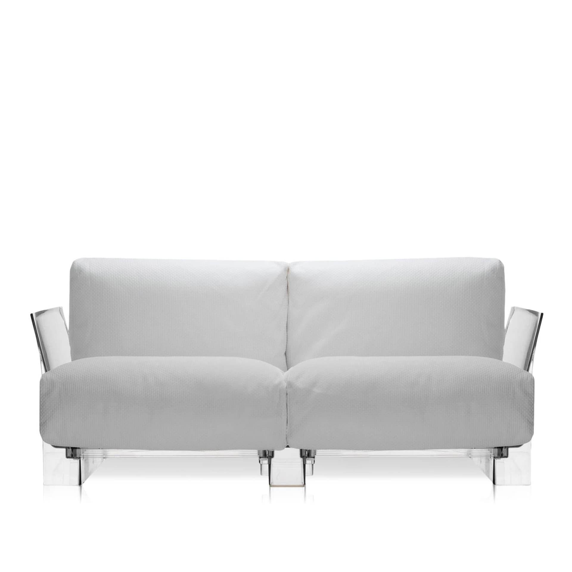 Kartell - Pop Outdoor 2-seater 7042, Ikon White - Utendørs sofaer - Piero Lissoni - Tekstilmateriale/Skum/Plast