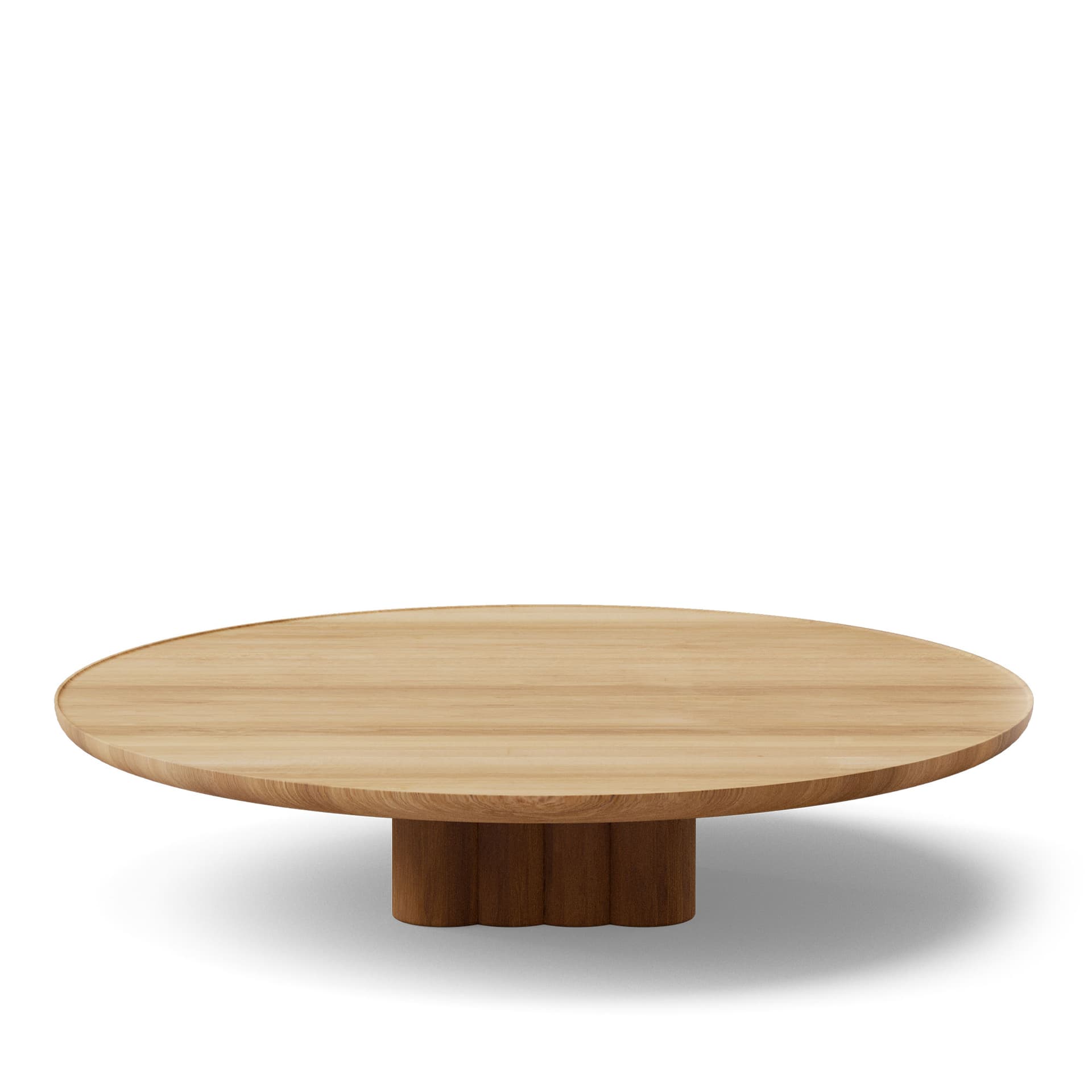 Dk3 - Plush Coffee Table Round Ø120 x H29 cm   Oak - oil - Sofabord - Jacob Plejdrup - Beige