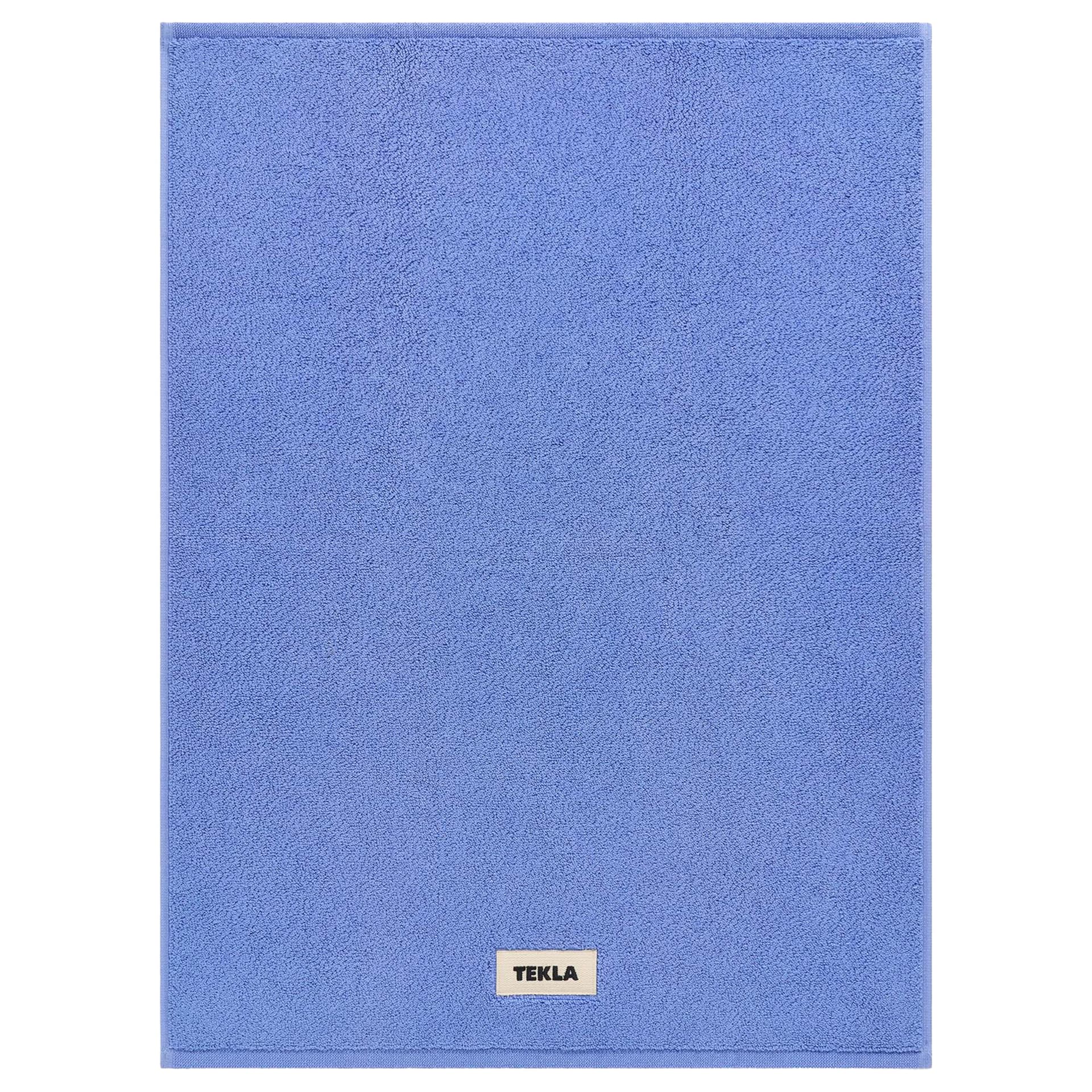 Tekla - Terry Solid Clear Blue baderomsteppe 50 x 70 cm - Baderomsmatter - Blå