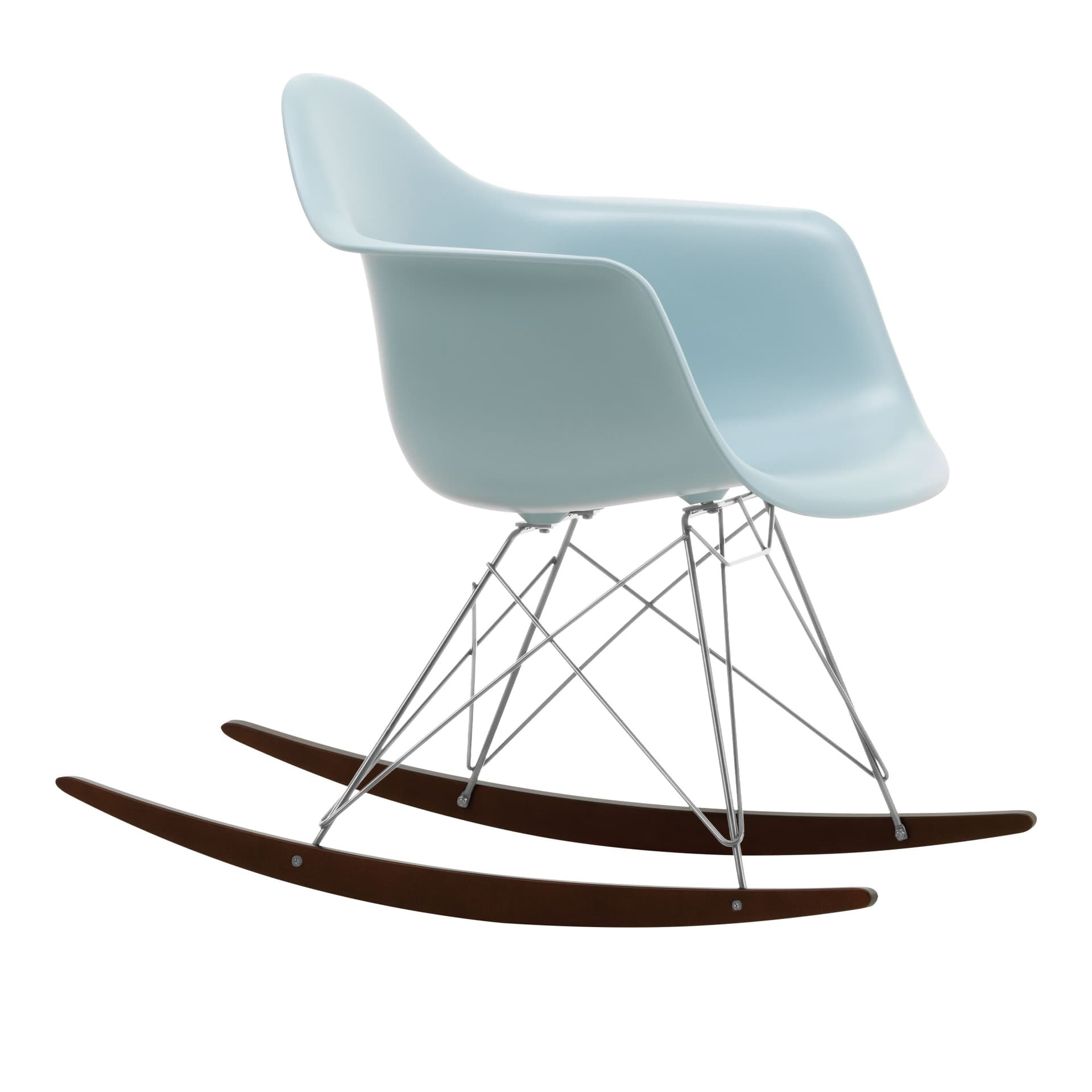 Vitra - Eames Plastic Armchair RAR - 23 Ice Grey - Chrome Base - Dark Maple - Lenestoler - Charles & Ray Eames - Grå - Metall/Tre/Plast