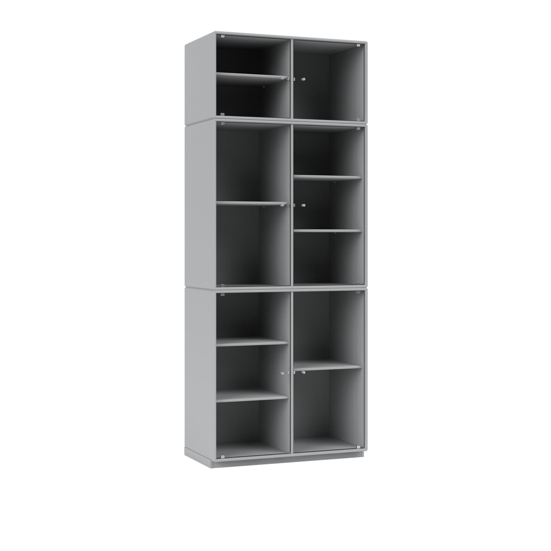 Montana - Ripple Iv – Vitrine Cabinet 02-Fjord 06 Plinth 3 cm - Vitrineskap - Peter J. Lassen - Blå - Tre
