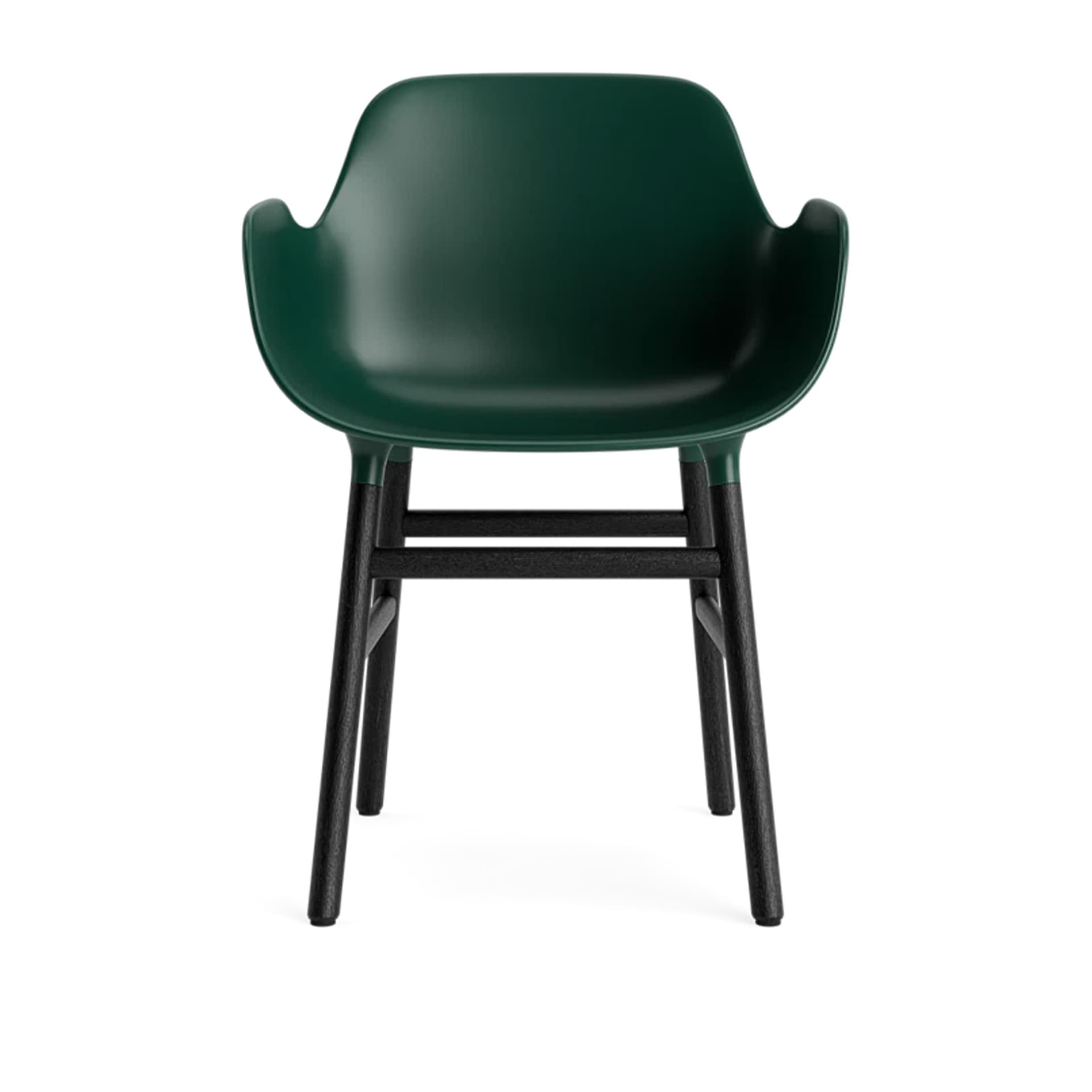 Normann Copenhagen - Form Armchair Black Oak Green - Spisestoler - Simon Legald - Grønn - Tre/Plast
