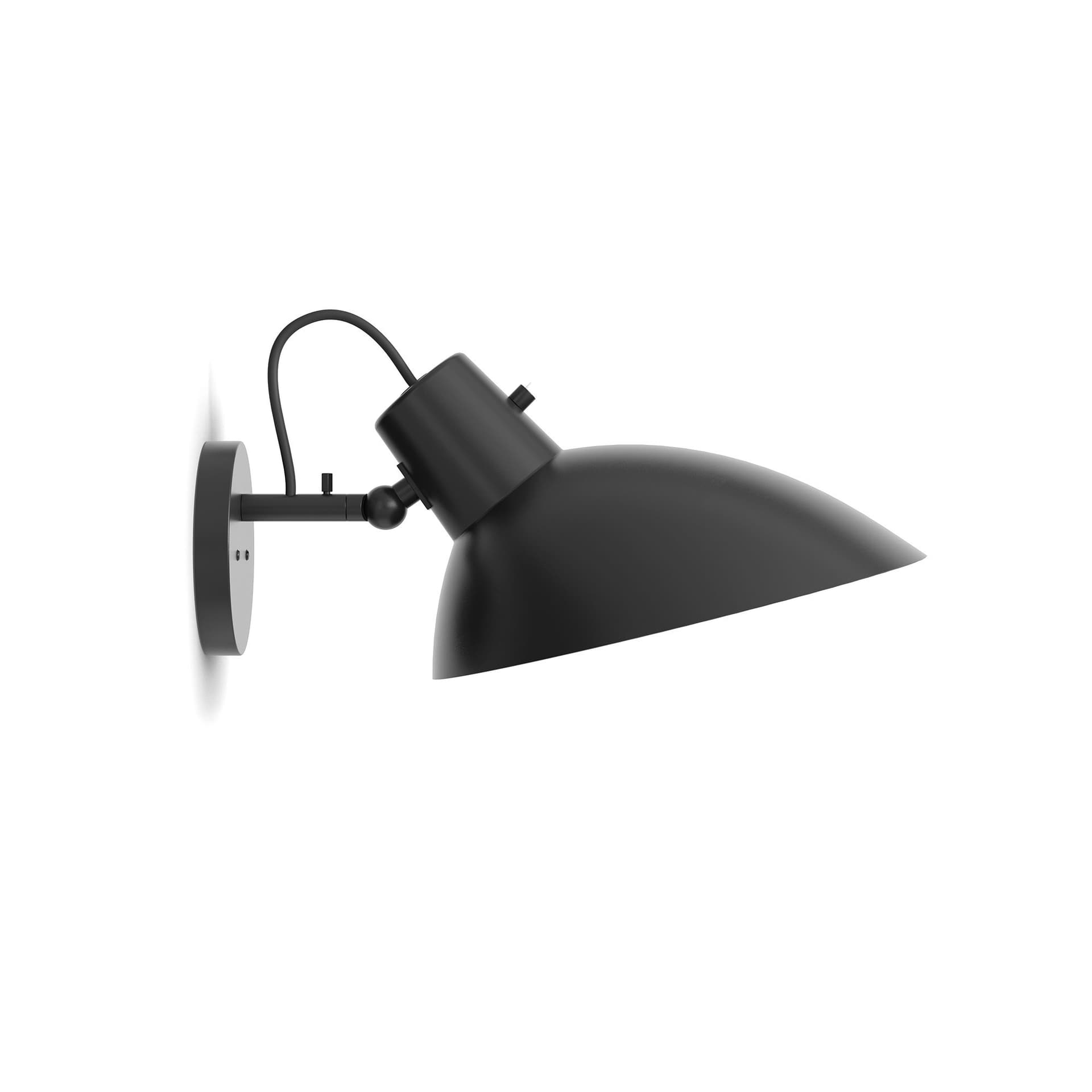 Astep - VV Cinquanta Wall, Black Mount, Black Reflector - Sengelamper - Vittoriano Viganò - Svart - Metall