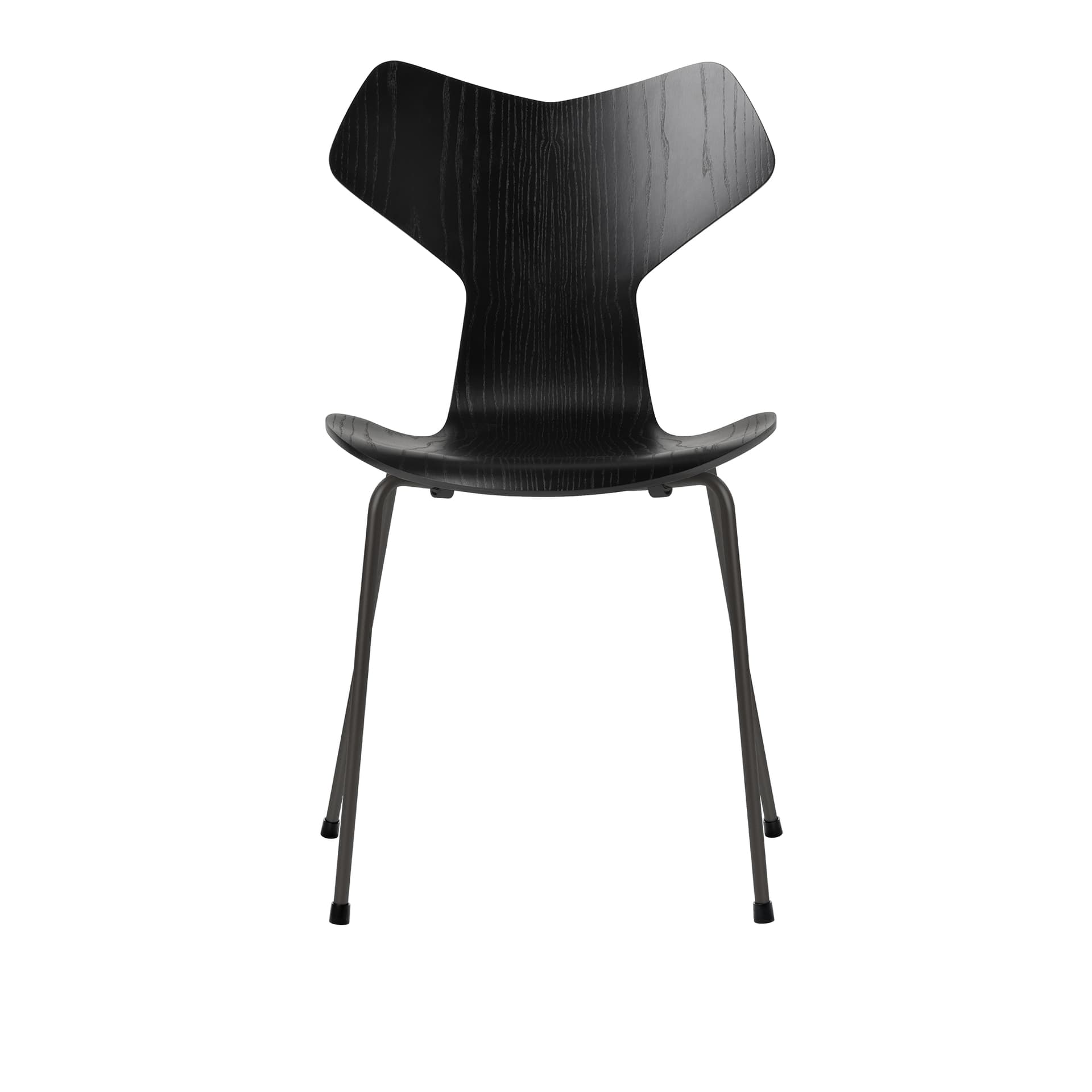 Fritz Hansen - 3130 Grand Prix, Färgad Ask, Svart, Underrede Warm Graphite - Spisestoler - Arne Jacobsen - Svart