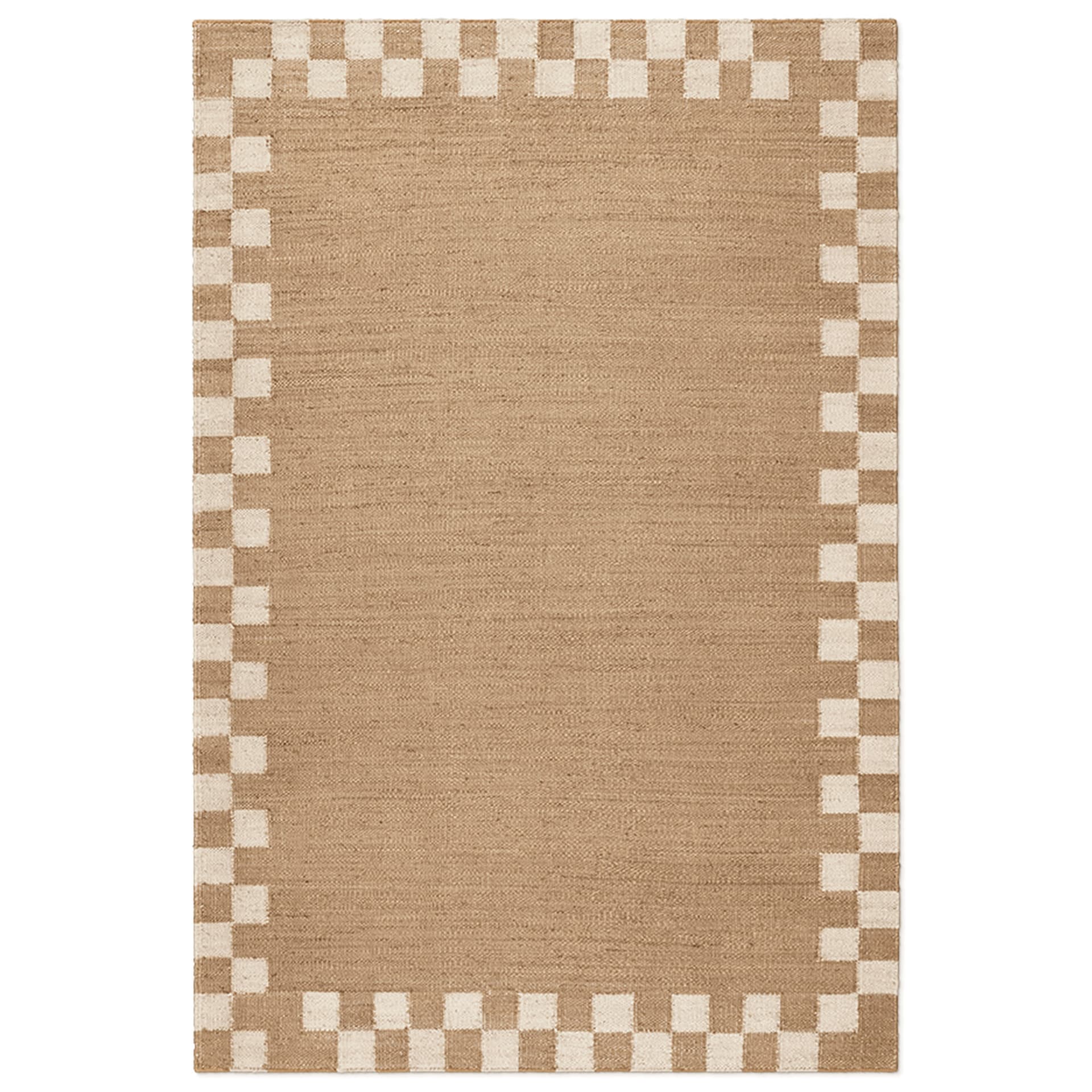 Nordic Knots - Jute Border Cream 200x300 cm - Mønstrede tepper - Beige - Jute