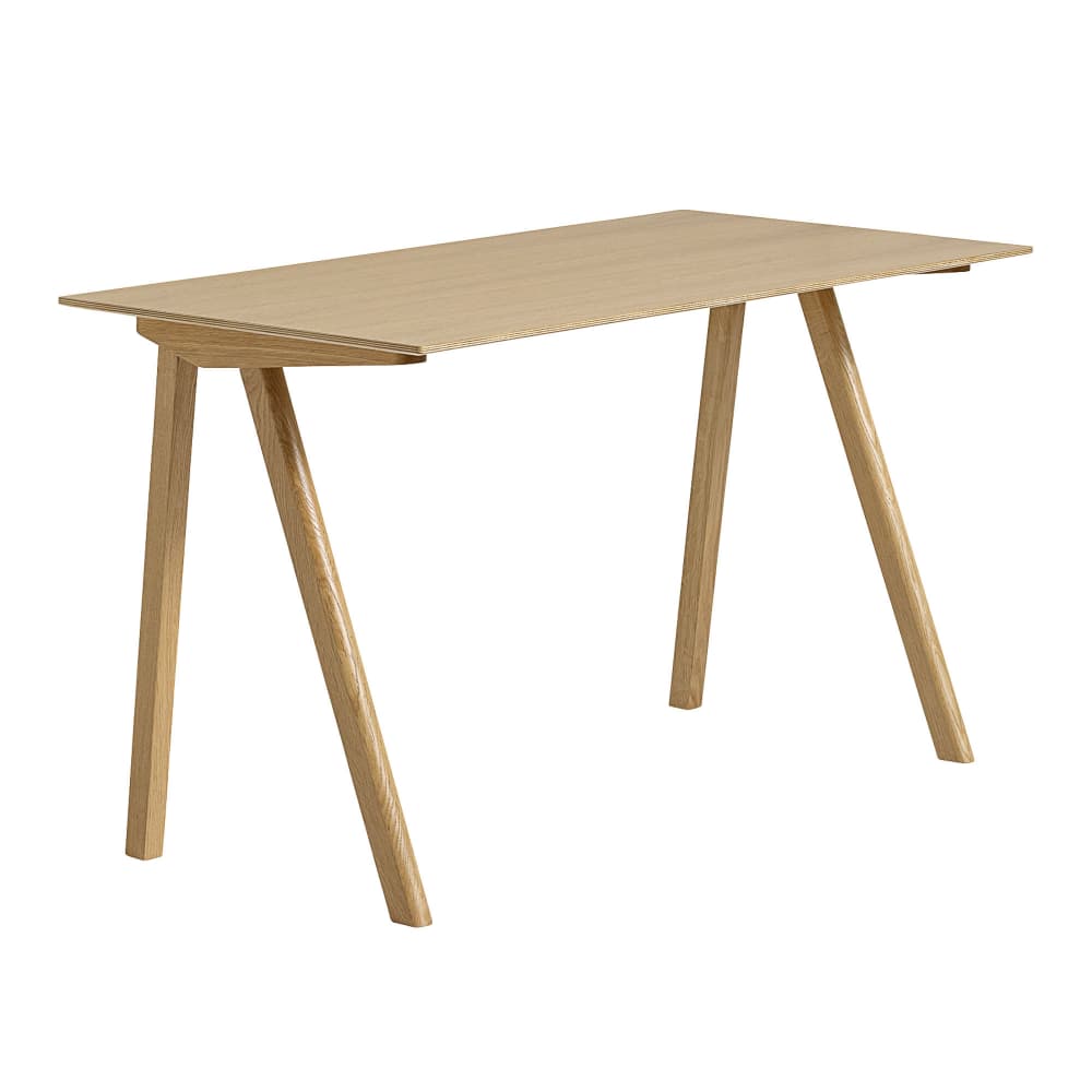 HAY - CPH90 2.0 Desk Lacquered Oak Frame L130 X W65 X H74  Lacquered Oak Veneer Tabletop Lacquered Edge - Skrivebord - Ronan & Erwan Bouroullec - Tre farget - Tre