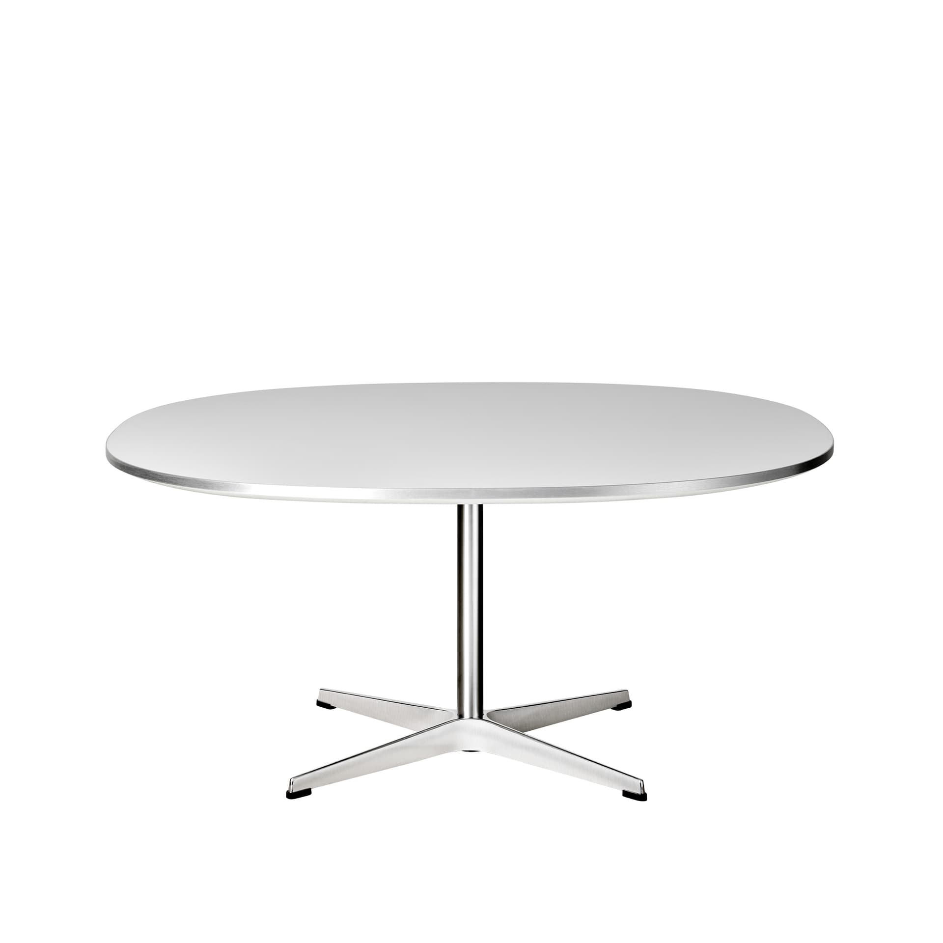 Fritz Hansen - A203 Supercirkulär Soffbord, 100x100 cm, Laminat, White - Sofabord - Arne Jacobsen,Piet Hein - Hvit - Metall/Tre