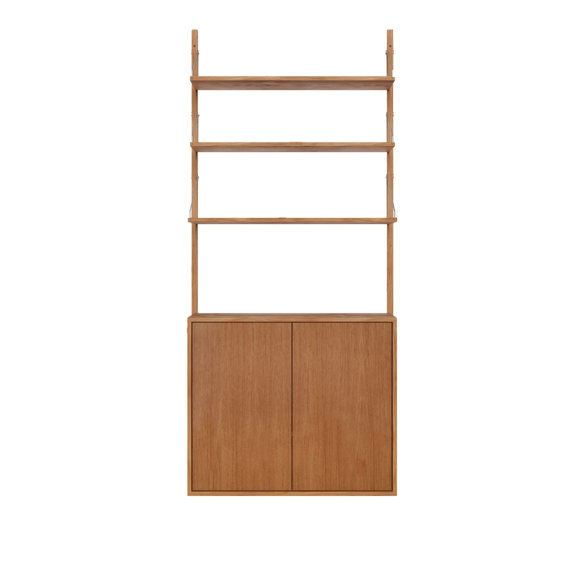 Frama - Shelf Library Cabinet Section M H1852 Natural Oil - Hyller & Hyllesystem - Kim Richardt - Tre farget - Metall/Tre