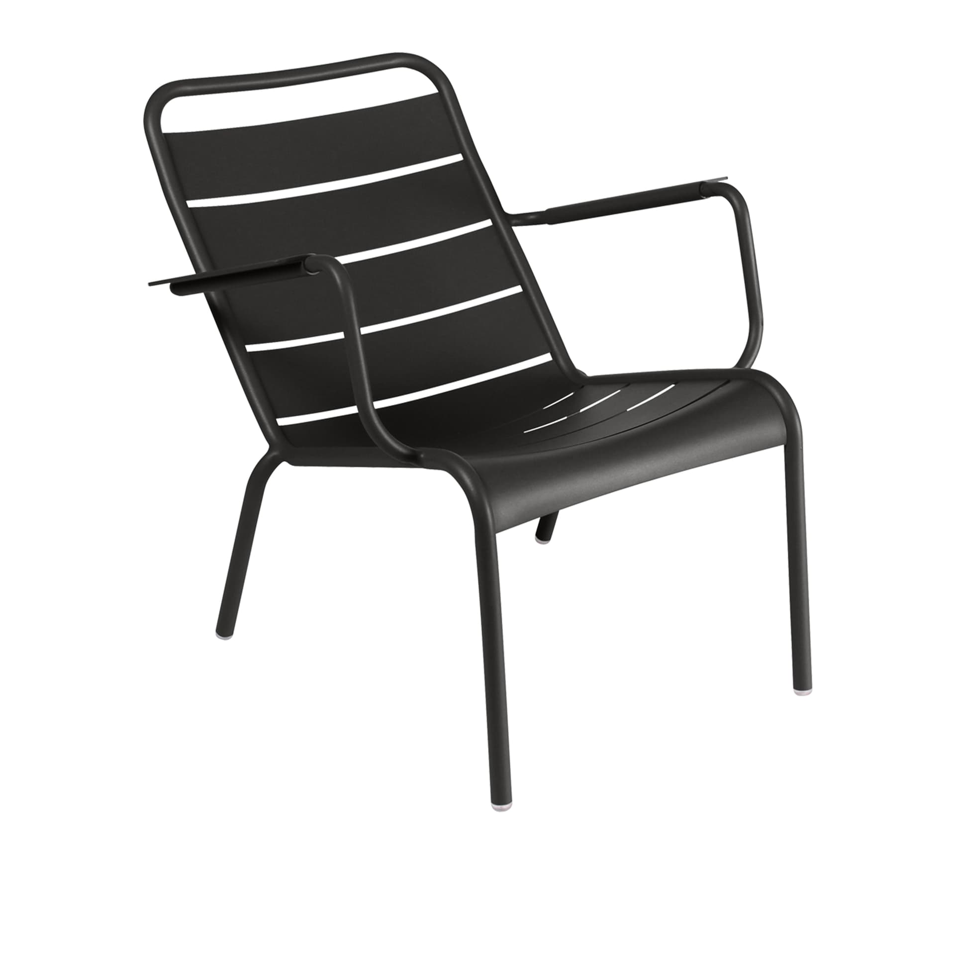 Fermob - Luxembourg Low Armchair Liquorice 42 - Utendørs lenestoler - Frédéric Sofia