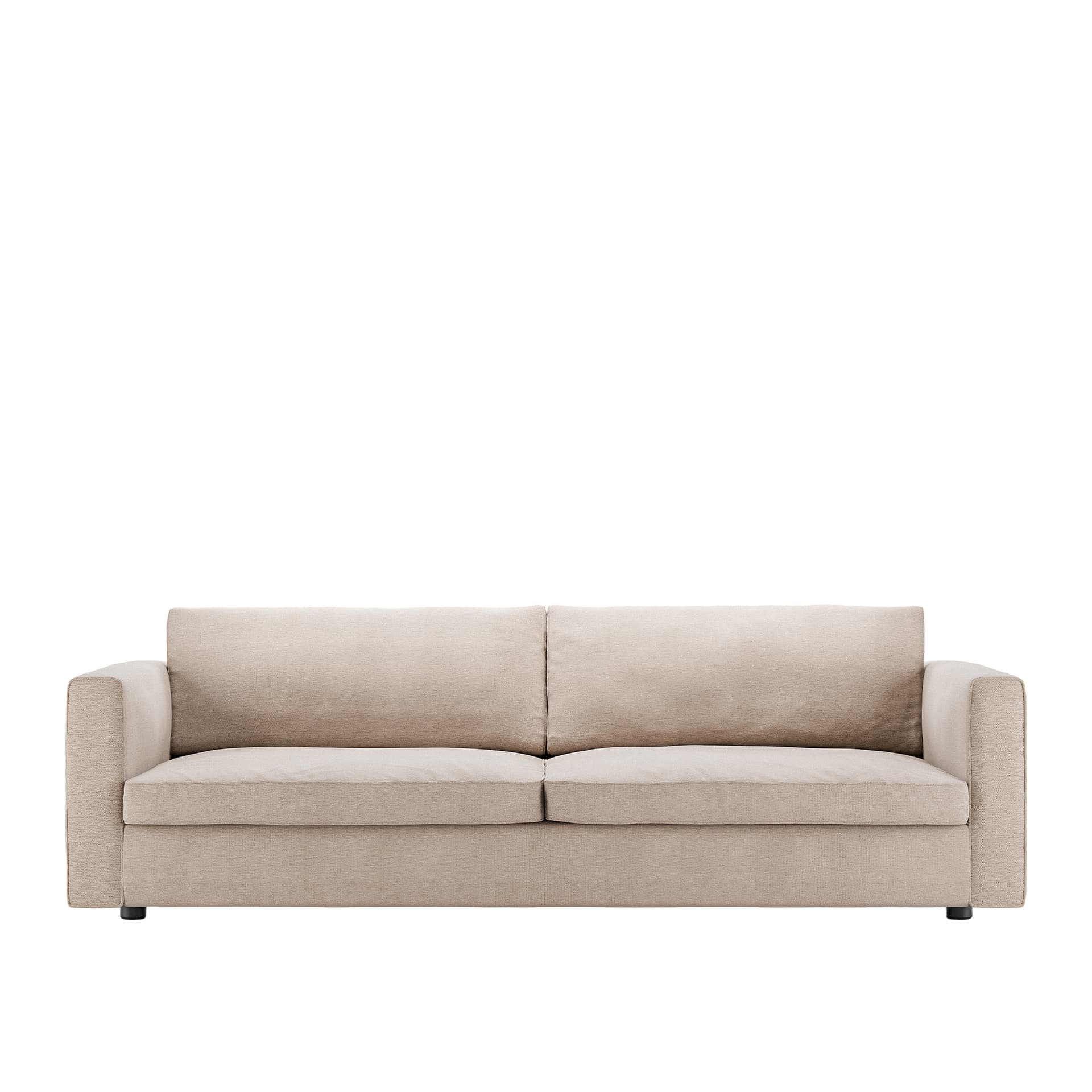 A Huseby - Folk 3-Seater Sofa Bergamo Beige - Sofaer - Beige - Tre/Tekstilmateriale/Skum