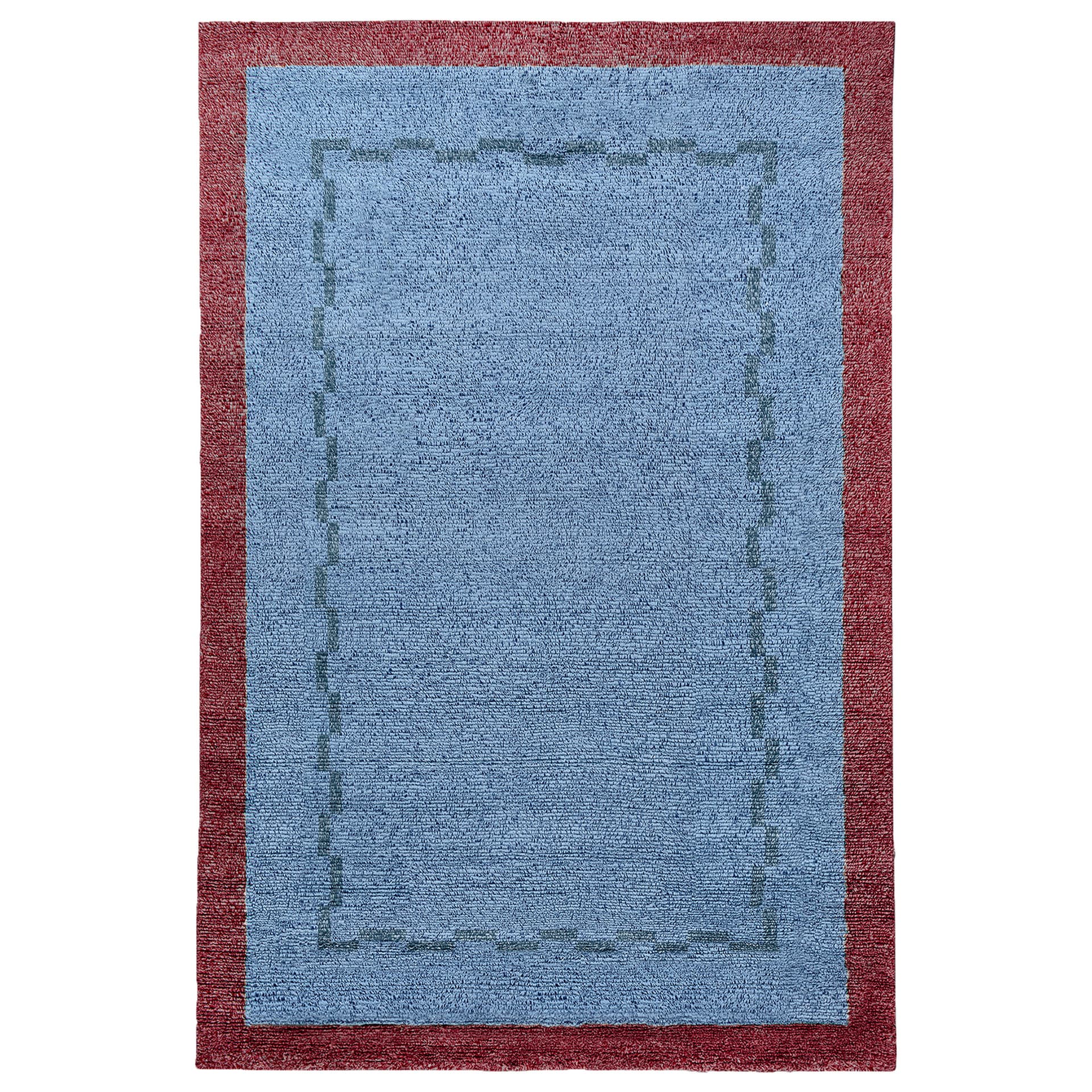 Nordic Knots - Ryya 01 - Blue 250 x 350 - Ulltepper - Blå - Ull