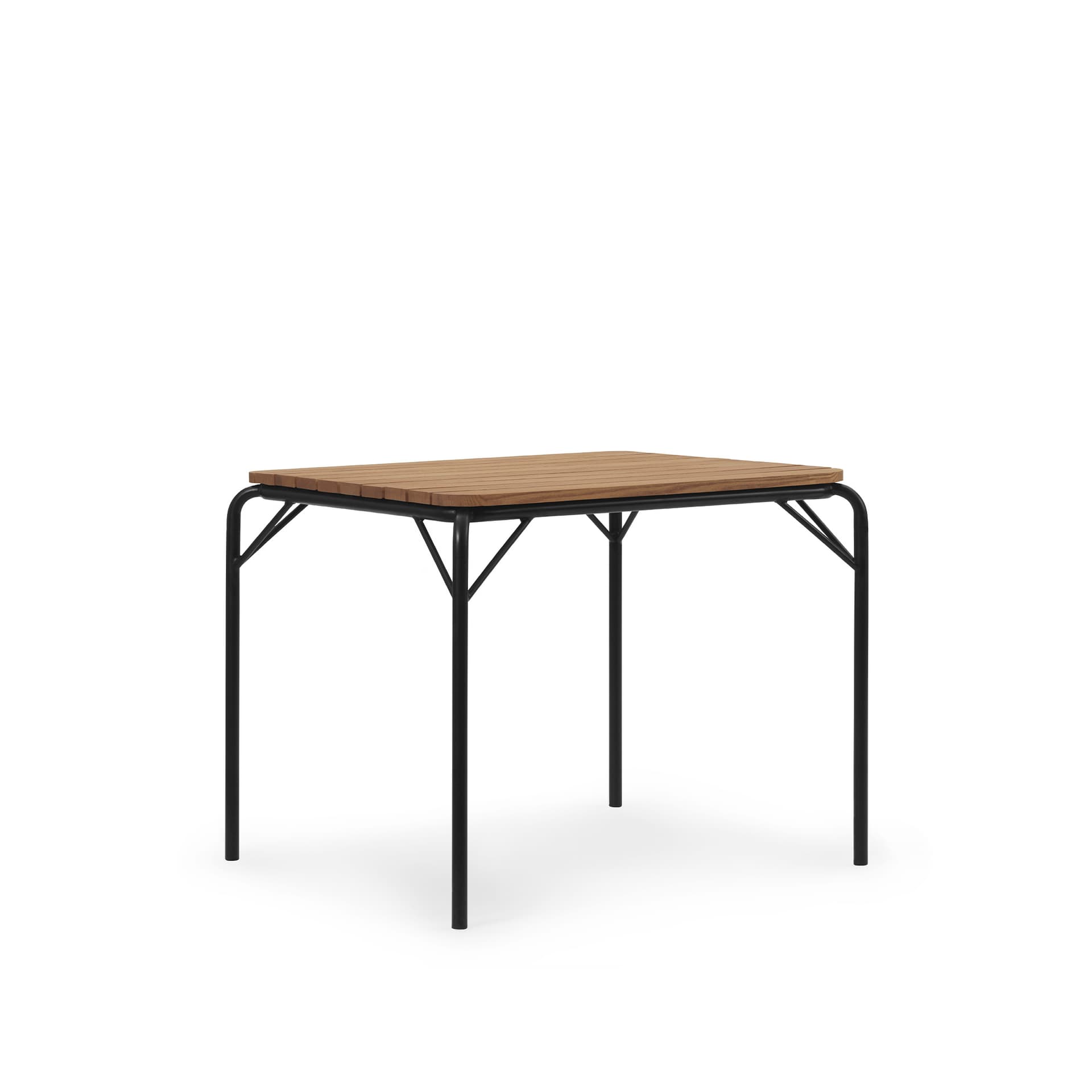 Normann Copenhagen - Vig Table 90 x 80 cm Robinia - Black - Utendørs spisebord - Simon Legald - Svart - Metall/Tre