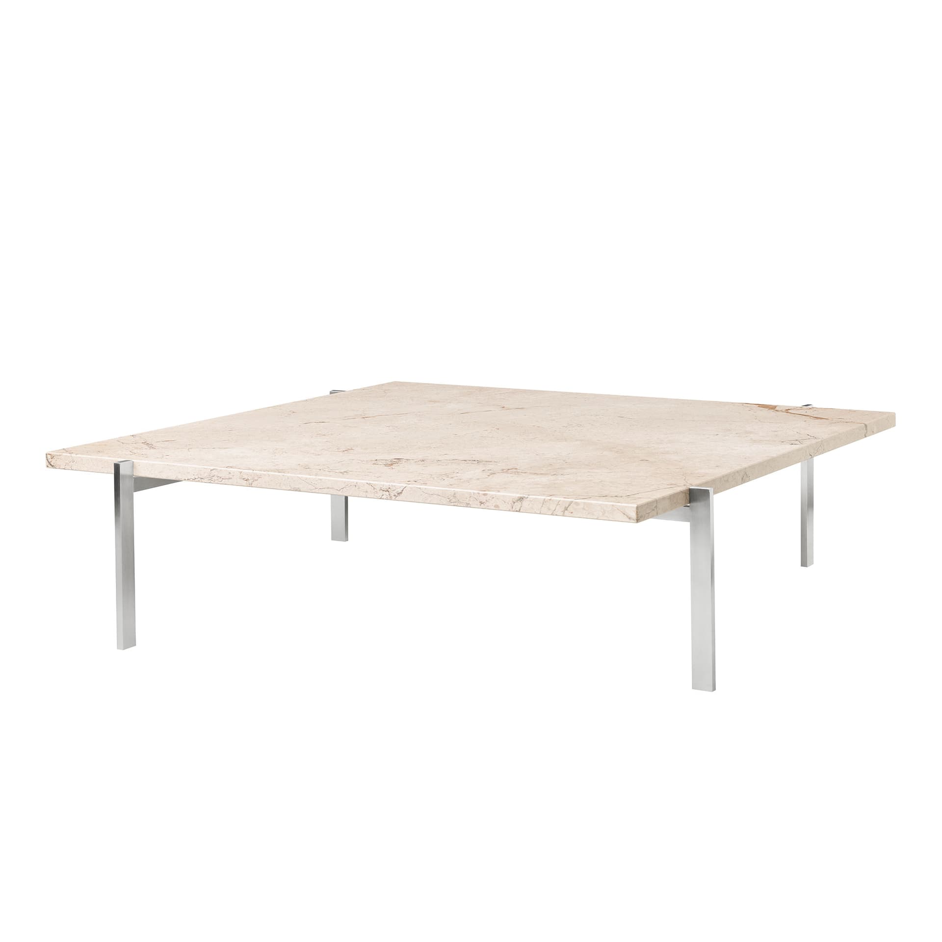 Fritz Hansen - PK61A, Beige marmor - Sofabord - Poul Kjærholm - Beige - Metall/Stein