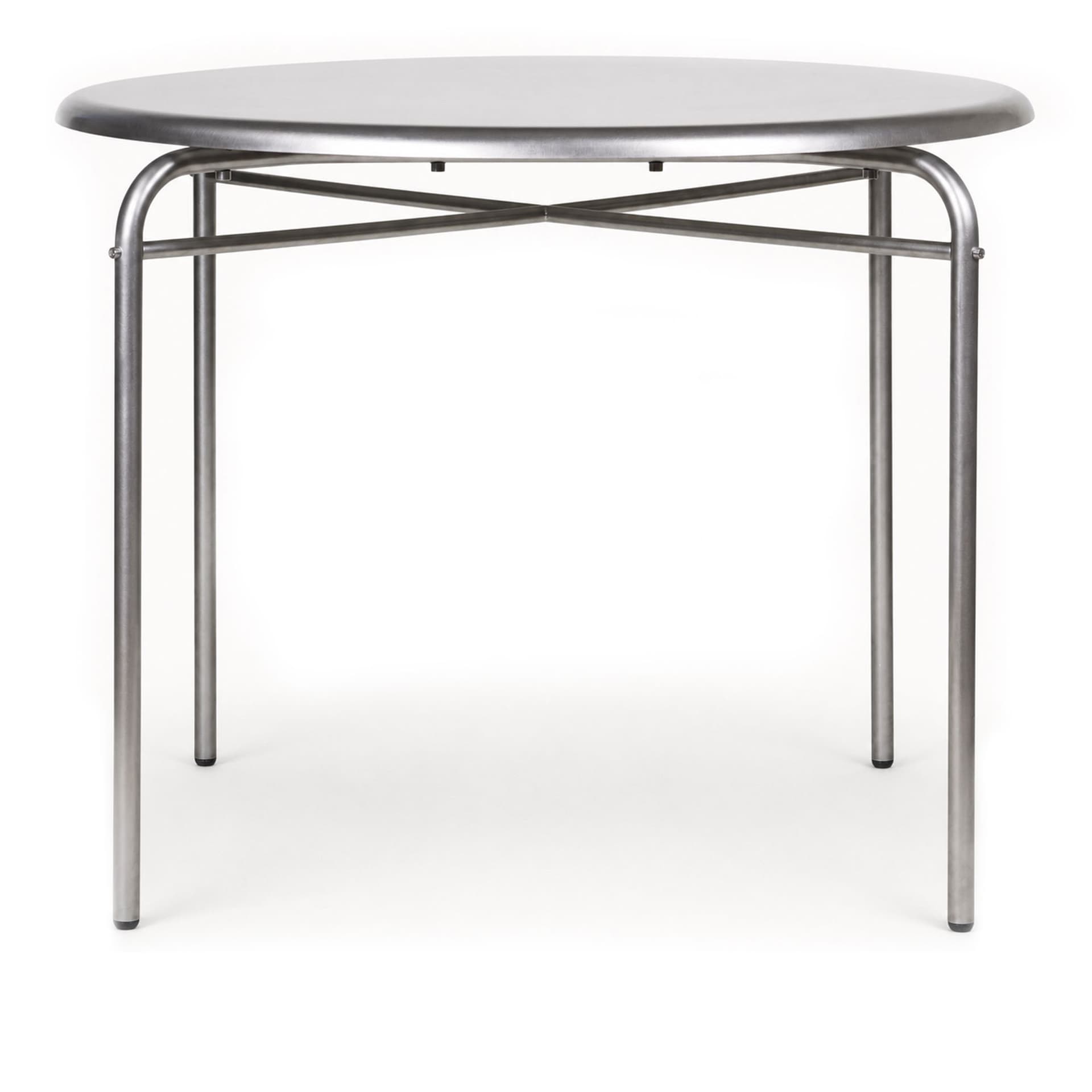Frama - Petit Rond matbord 90 cm stainless steel - Spisebord - Troels Grum-Schwensen - Sølv - Metall