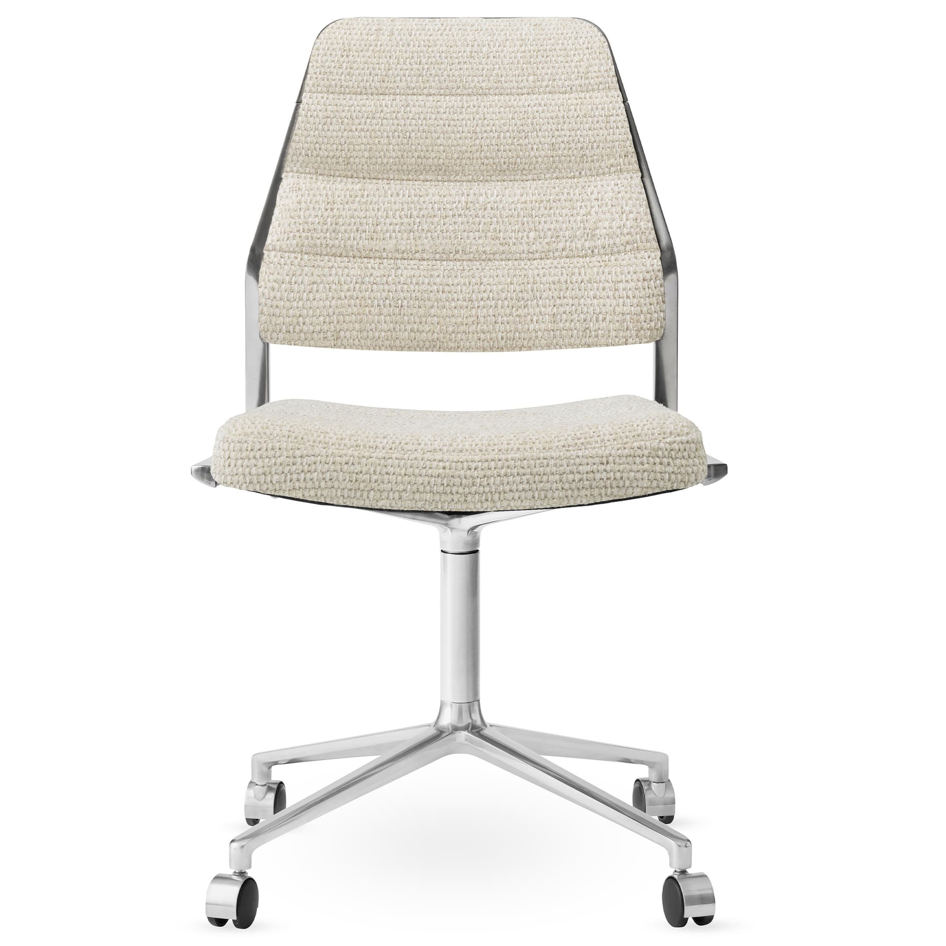 Vipp - Vipp454 Swivel chair, polished, castors, Wavy - Kontorstoler - Blå