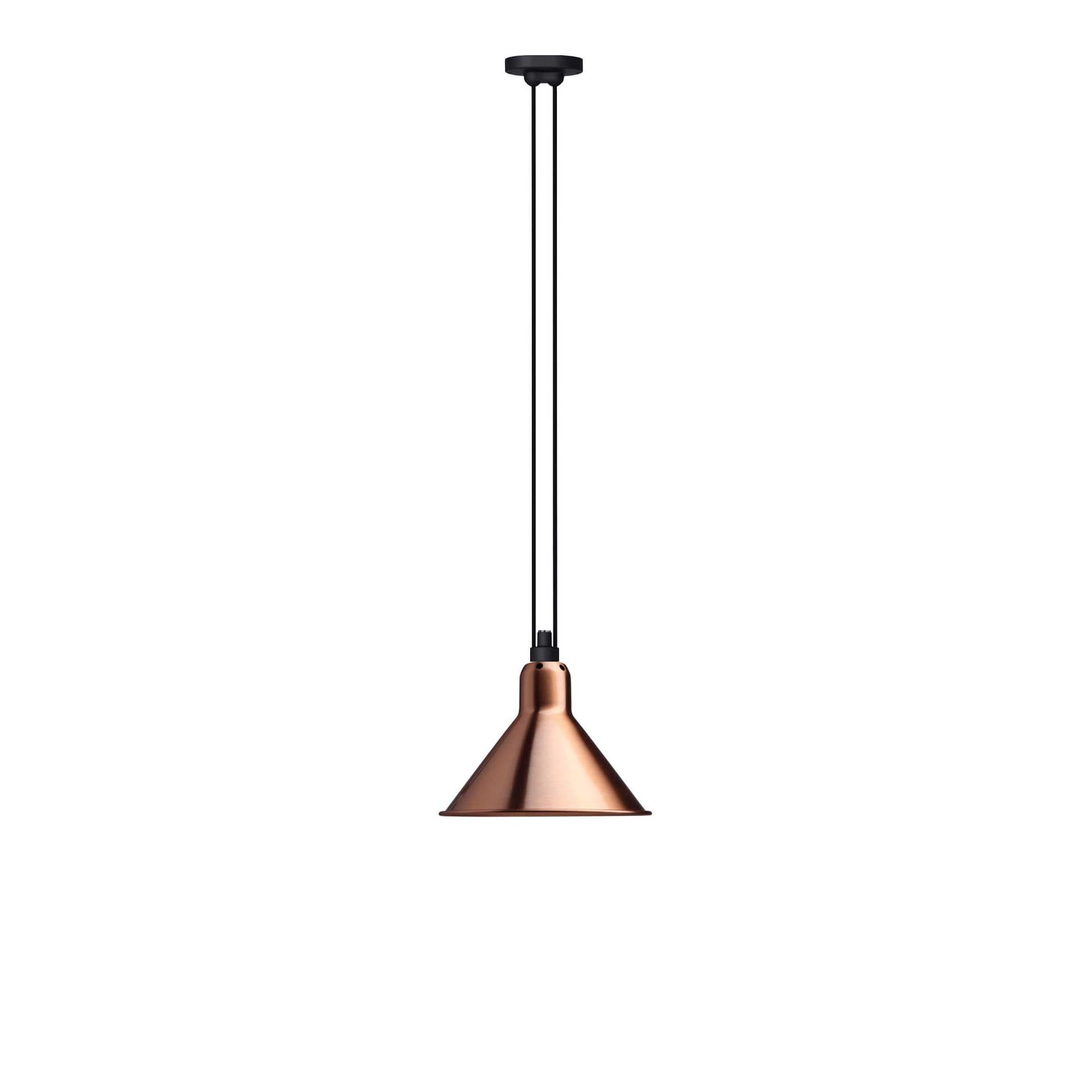 Lampe Gras - 322 L Pendel Konisk Kobber