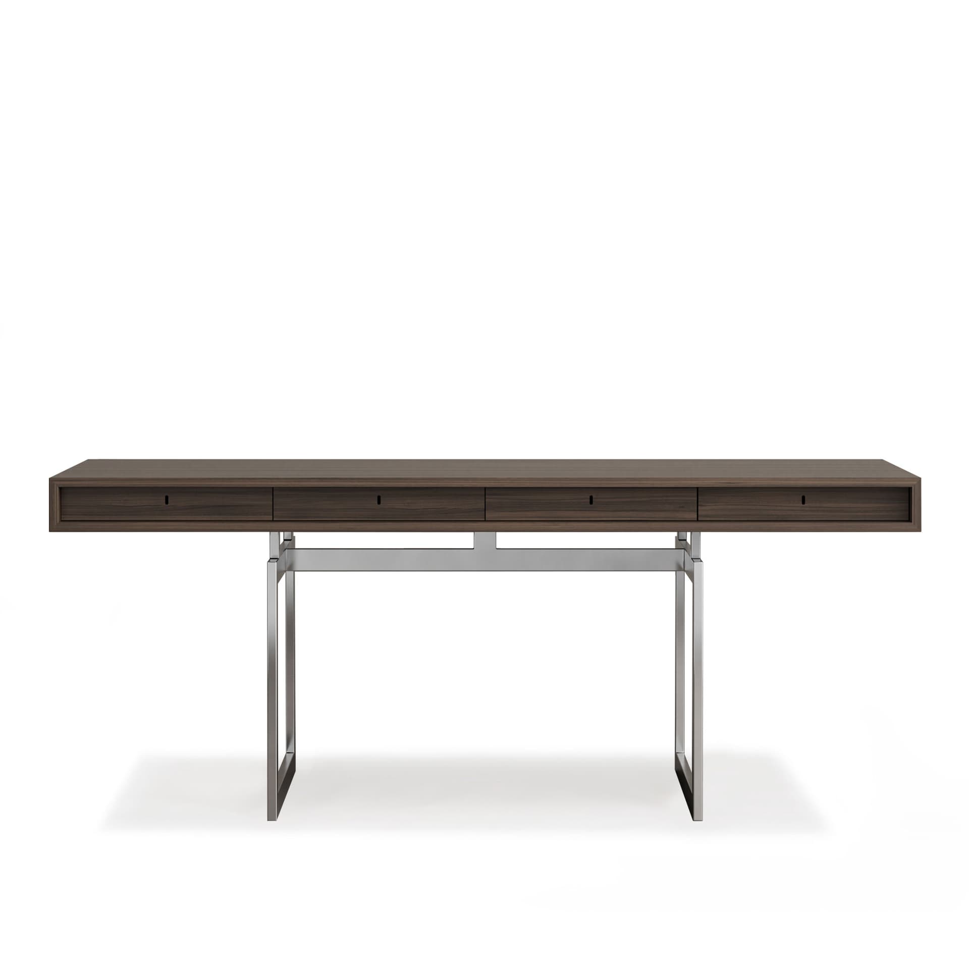 Karakter - Office Desk, Walnut Top, Stainless Steel Frame - Skrivebord - Bodil Kjær