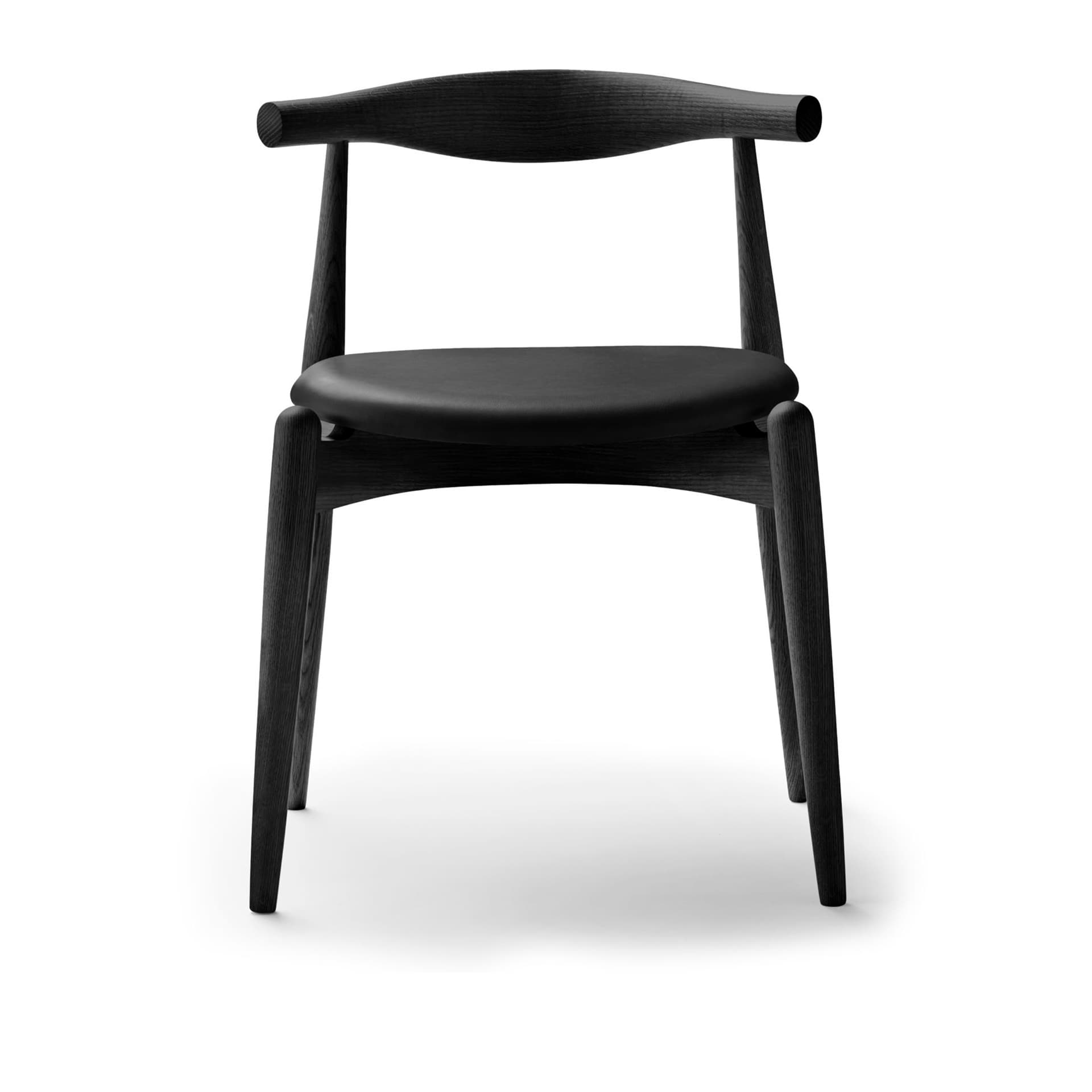 Carl Hansen - CH20, Svartlackad Ek, Lädergrupp B Thor - 301 - Spisestoler - Hans J. Wegner - Svart - Tre
