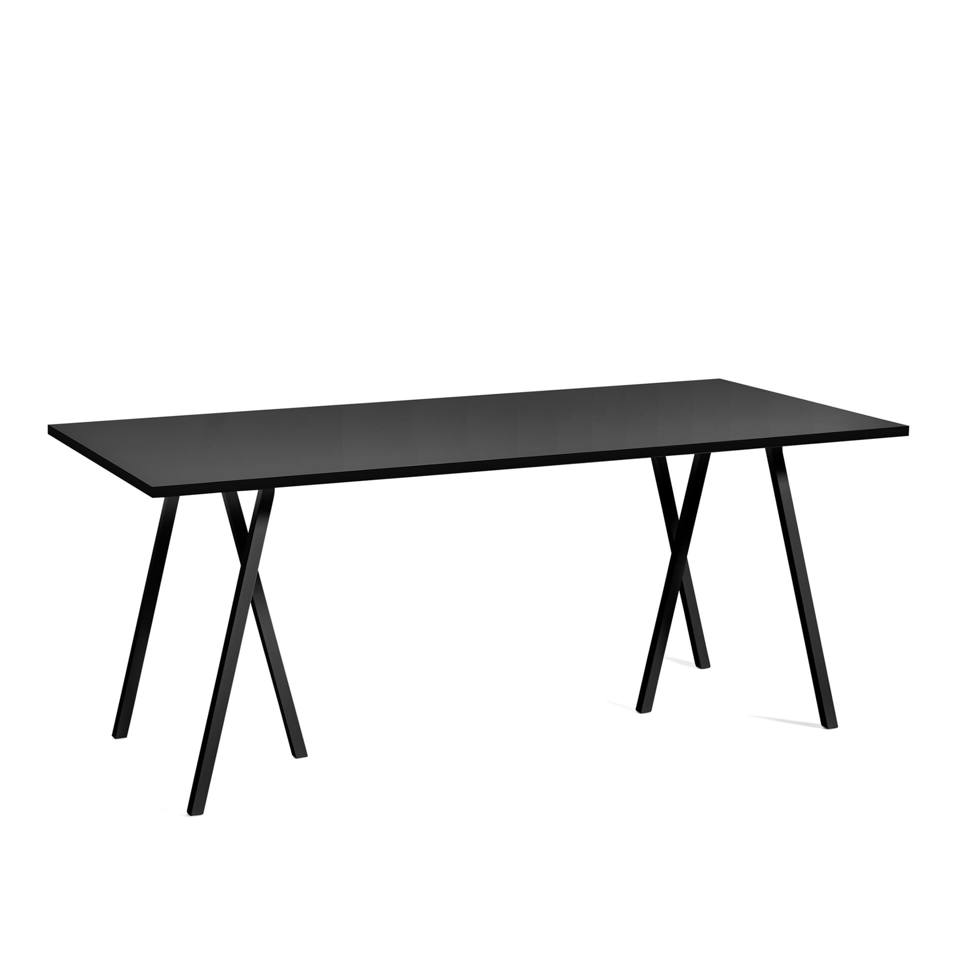 HAY - Loop Stand Table - Black - 180 x 87,5 cm - Spisebord - Leif Jørgensen - Svart - Metall/Tre