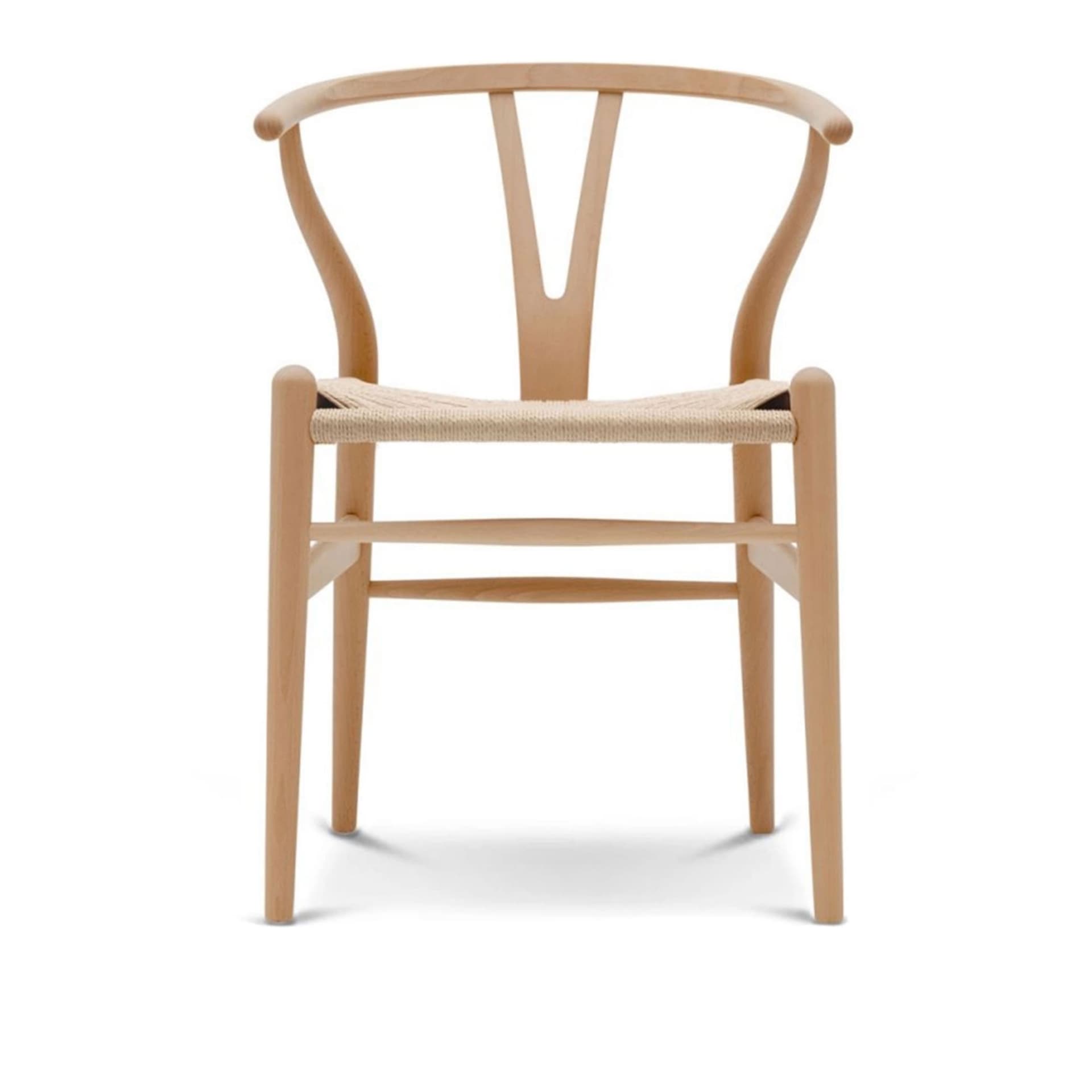 Carl Hansen - CH24 Y-Stolen Bok/ Snöre Natur Lackad - Spisestoler - Hans J. Wegner - Tre farget - Papir/Tre