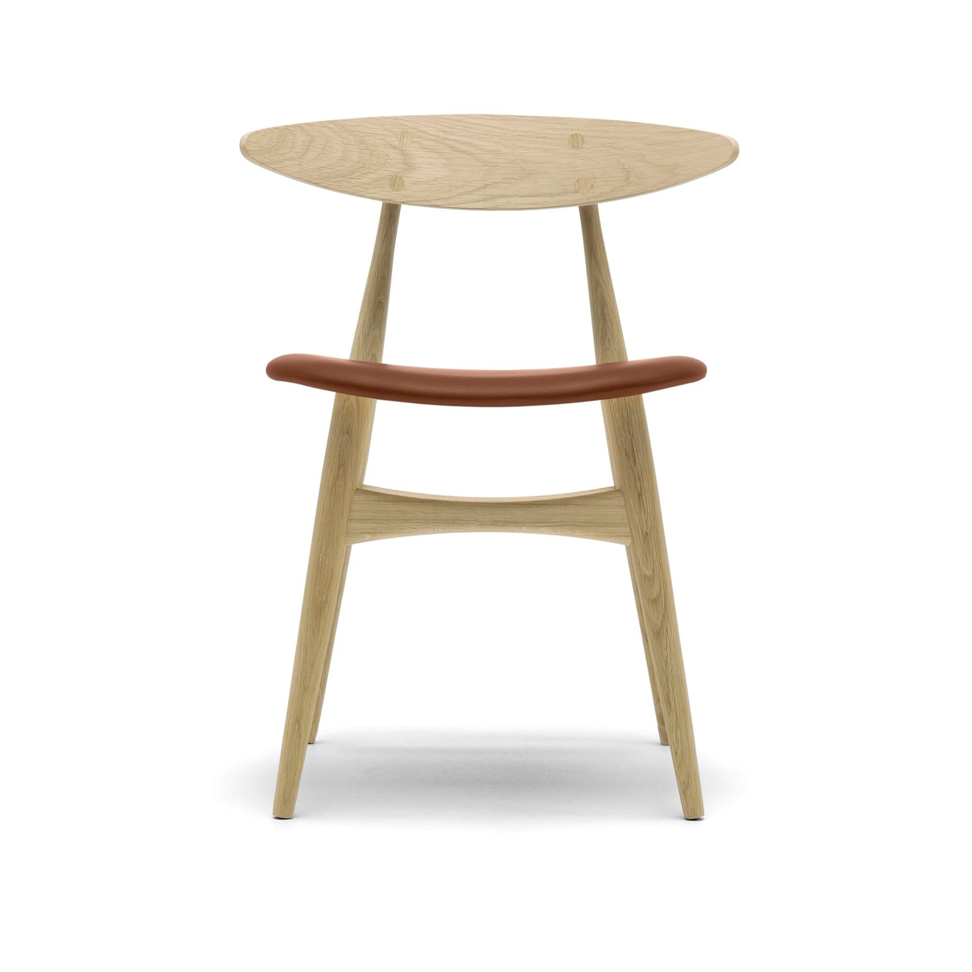 Carl Hansen - CH33P - Klädd sits, Oljad Ek, Lädergrupp B Thor - 307 - Spisestoler - Hans J. Wegner - Tre farget - Tre