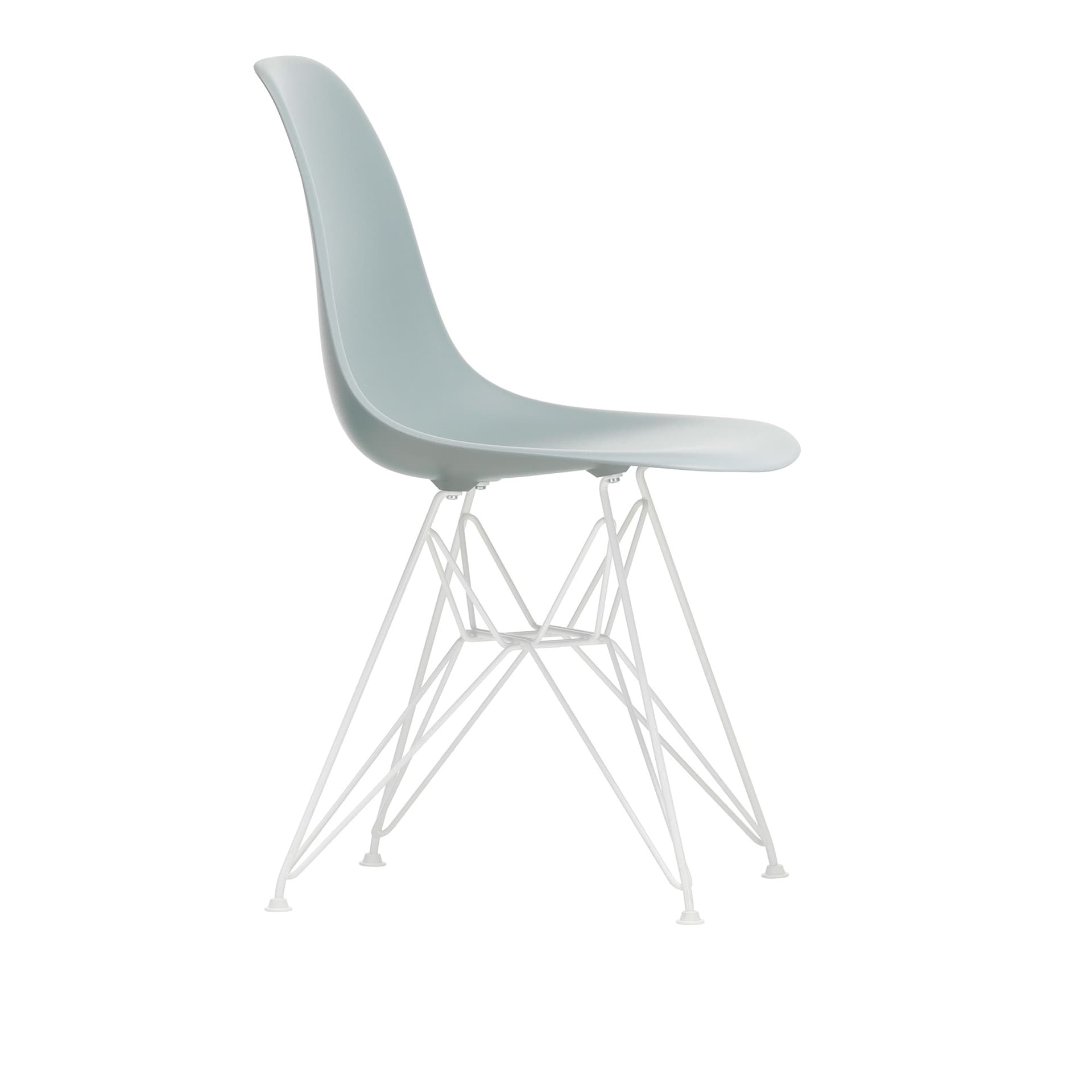 Vitra - Eames Plastic Chair DSR - 24 Light Grey - White Base - Spisestoler - Charles & Ray Eames - Grå - Metall/Plast