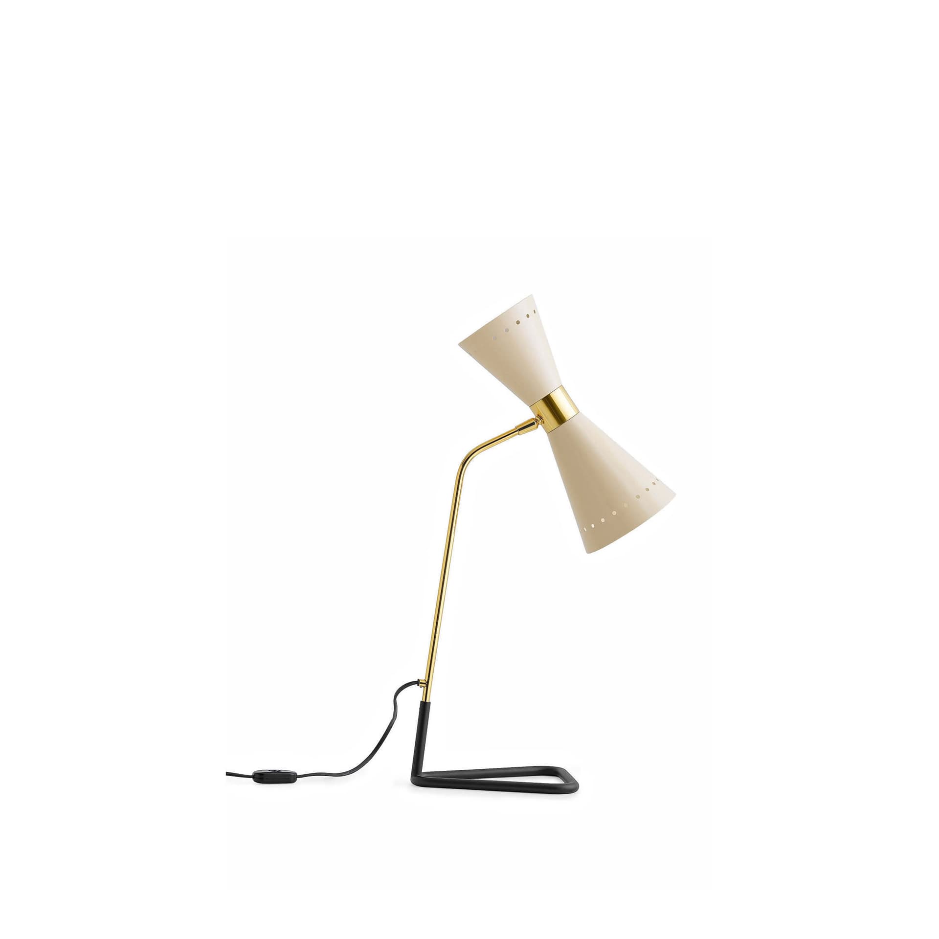 Stilnovo - Megafono bordlampe elfenbensfarget, 62 cm, metall –