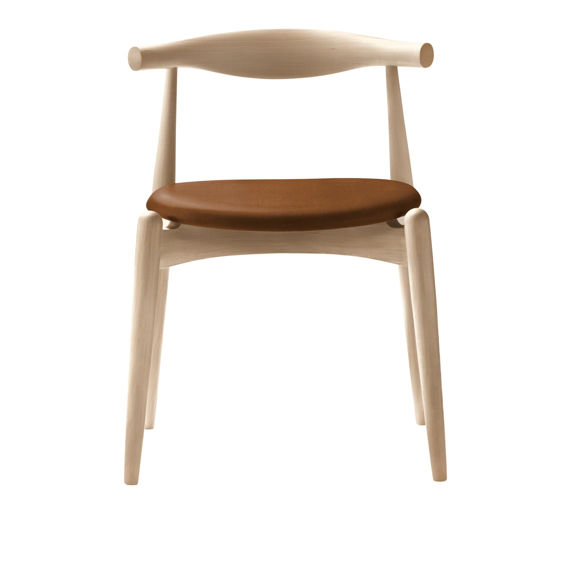 Carl Hansen - CH20, Tvålad Bok, Lädergrupp C Sif - 91 - Spisestoler - Hans J. Wegner - Tre farget - Tre