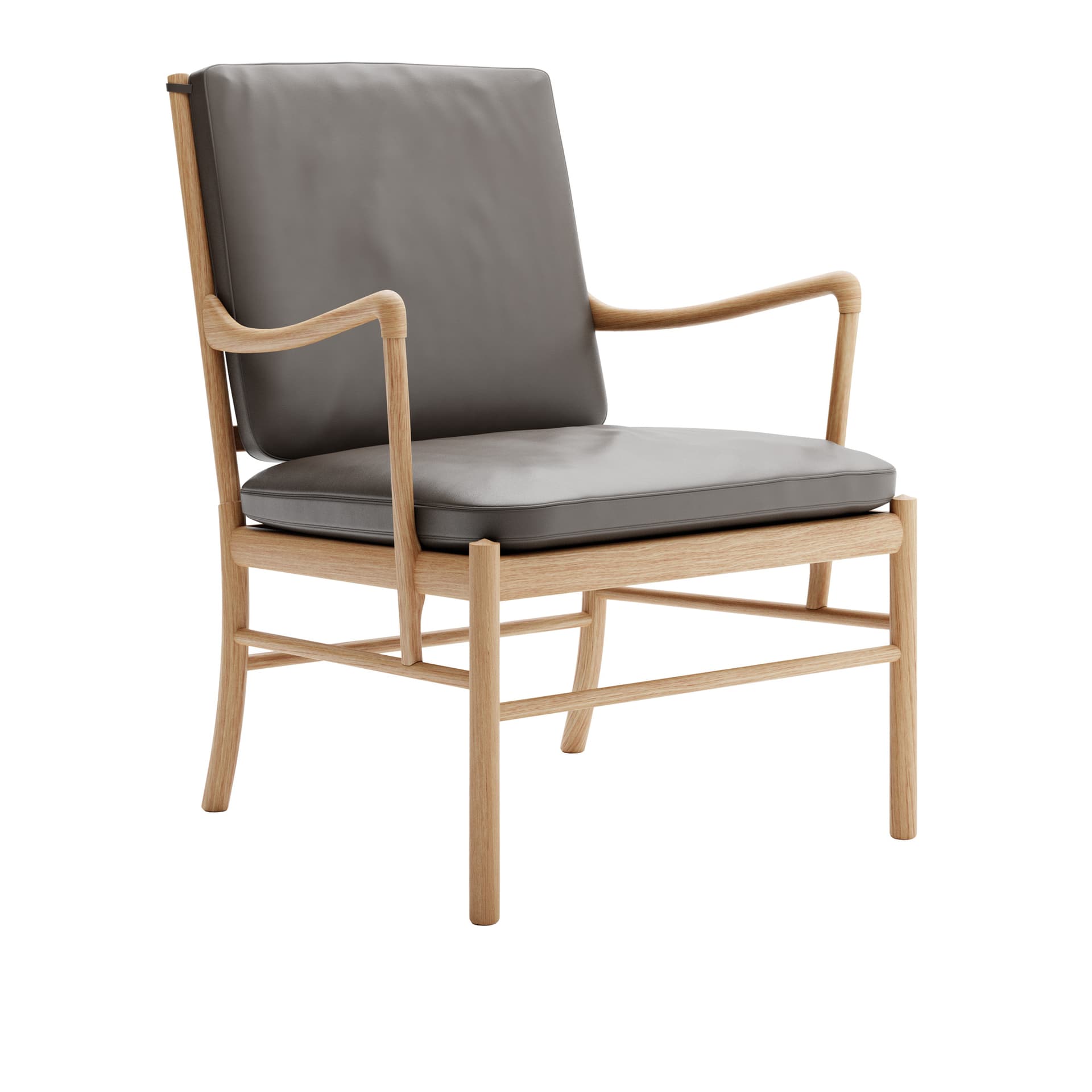 Carl Hansen - OW149 - Colonial Chair, Oljad Ek, Lädergrupp B Thor - 306 - Lenestoler - Ole Wanscher