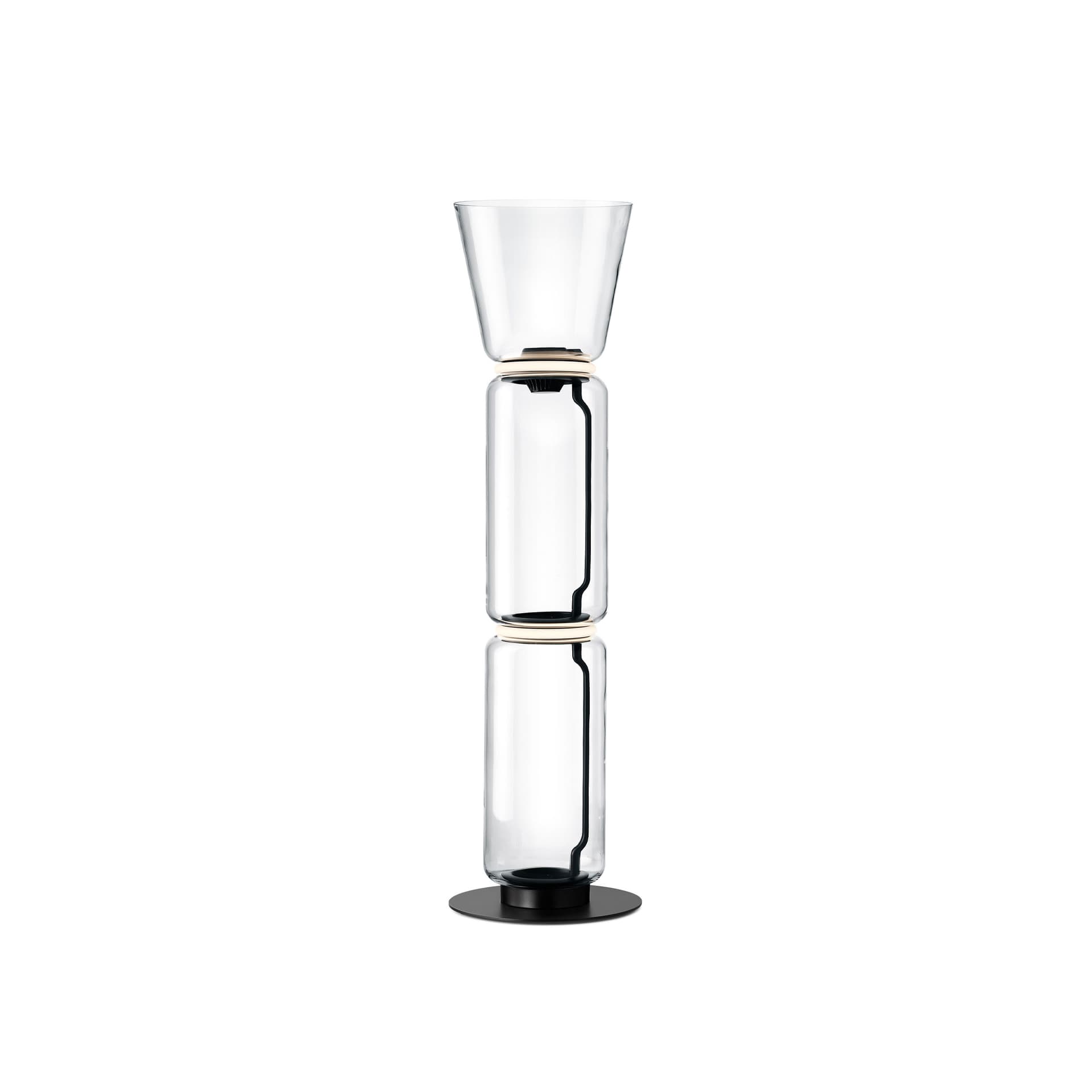 Flos - Noctambule 2 Cone / Golvlampa - Skjermlamper - Konstantin Grcic - Gjennomsiktig,Svart