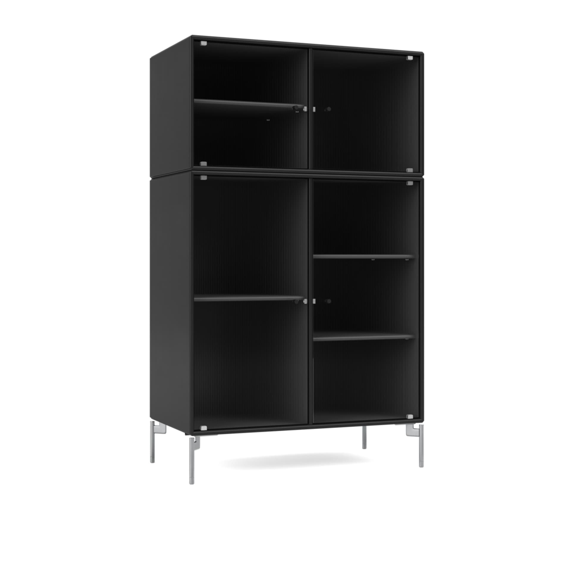 Montana - Ripple III – Vitrine Cabinet 05-Black Matt Chrome - Vitrineskap - Peter J. Lassen - Svart - Tre