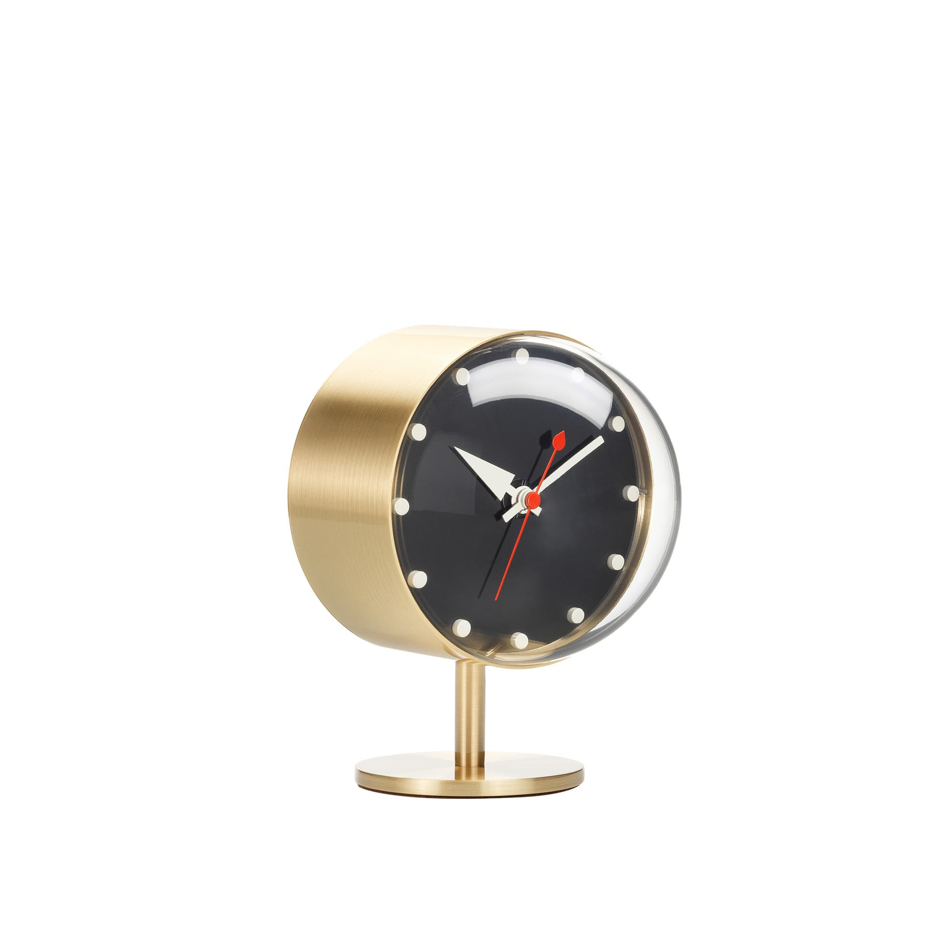 Vitra - Night Clock bordklokke Brass - Klokker - George Nelson - Gull