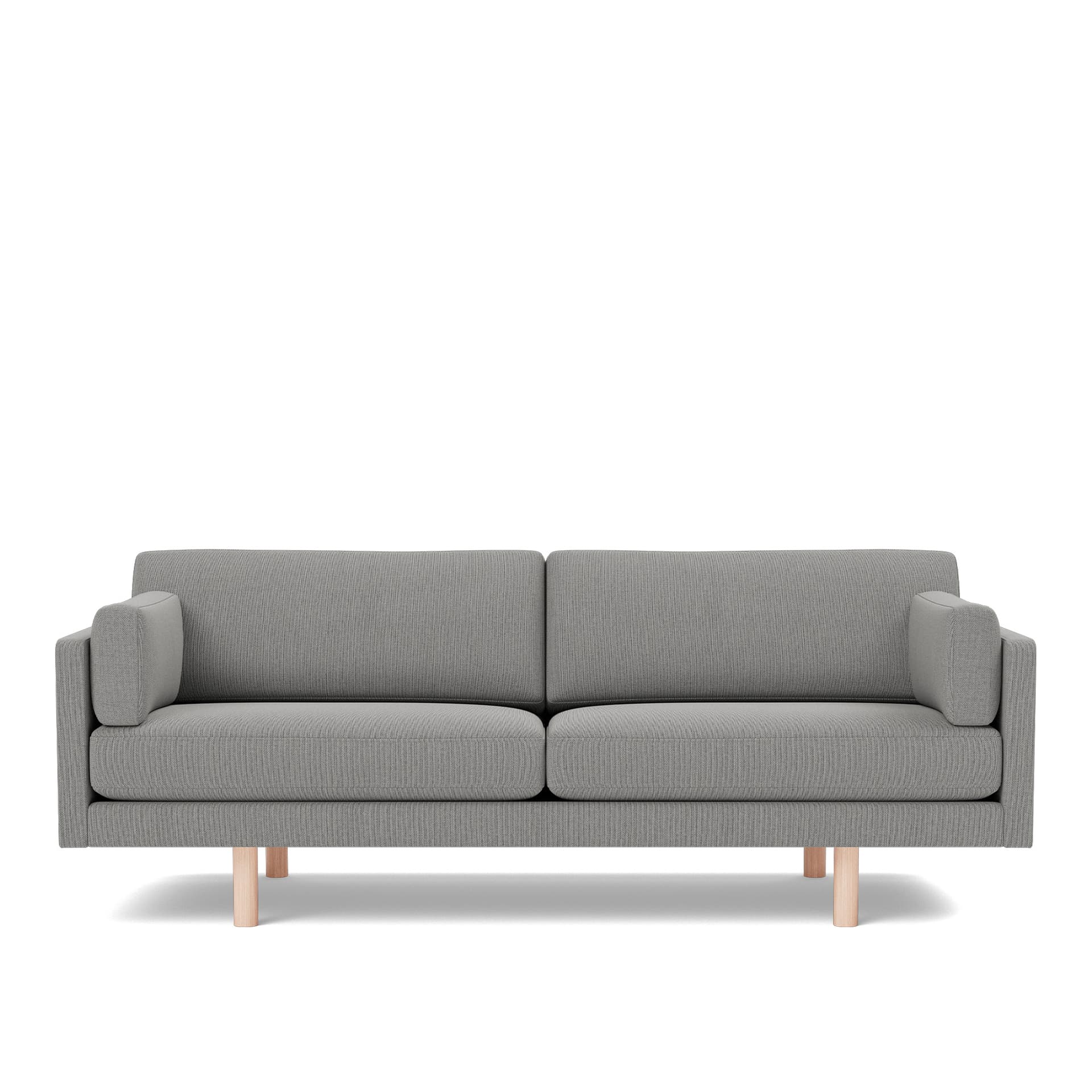 Fredericia Furniture - EJ220 Sofa - 3 seater - 212 cm - 2 cushions - Re-Wool 128 - Down wrap - without buttons - Oak soap treated - Sofaer - Erik Jørgensen