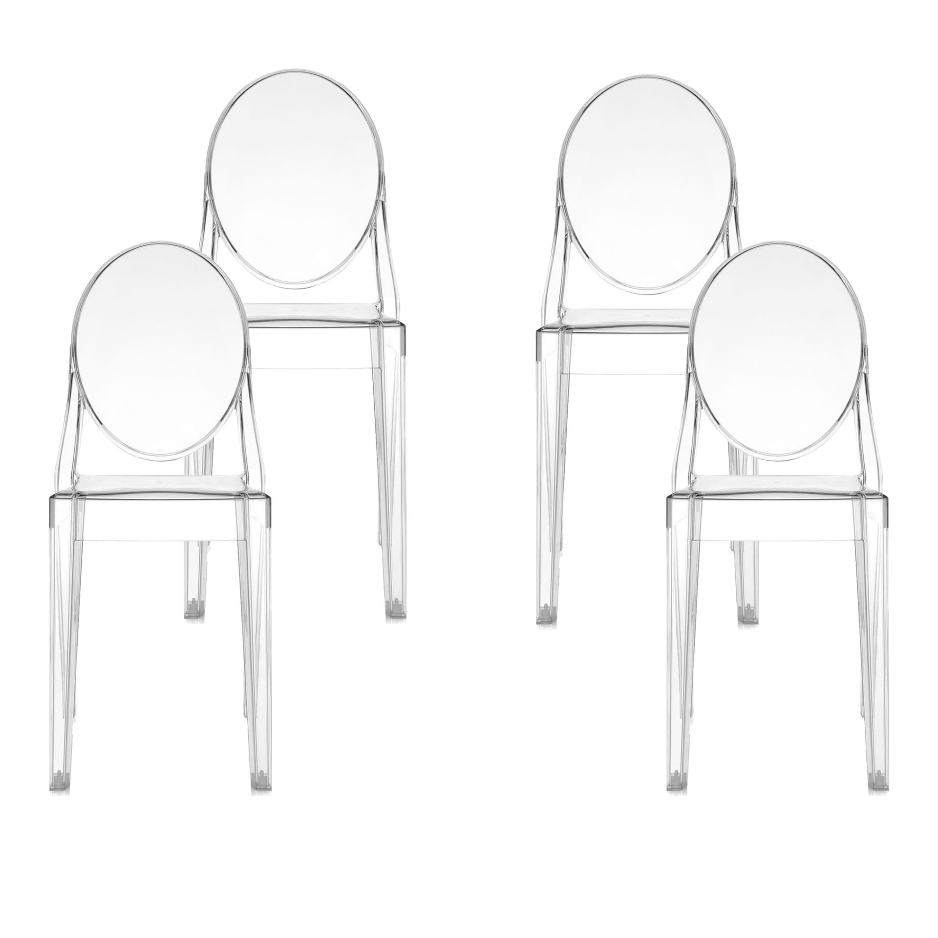Kartell - Victoria Ghost Chair 4-pack - Spisestoler - Philippe Starck - Gjennomsiktig - Plast