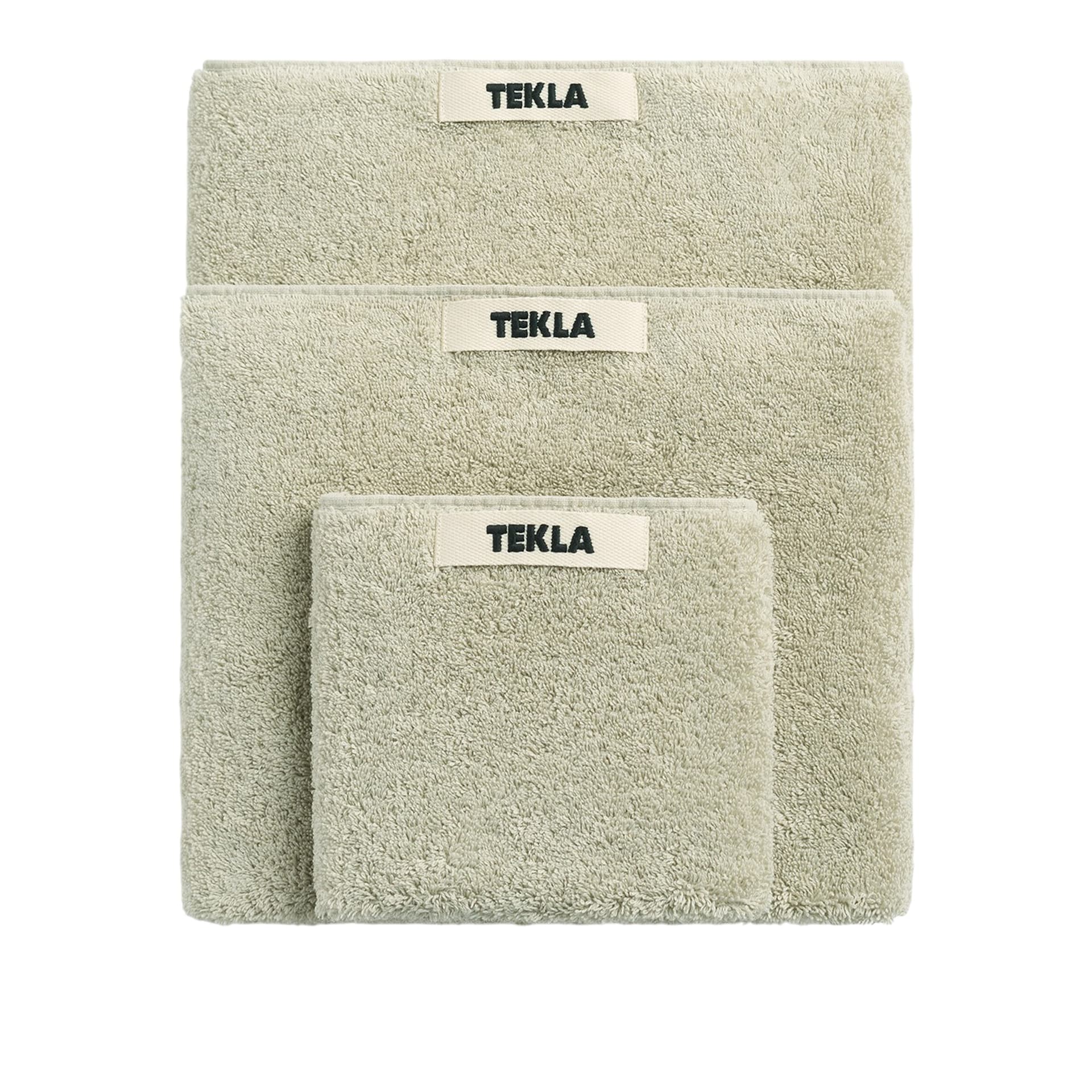 Tekla - Terry towel pebble 70 x 140 cm - Håndklær og badehåndklær - Grønn - Bomull