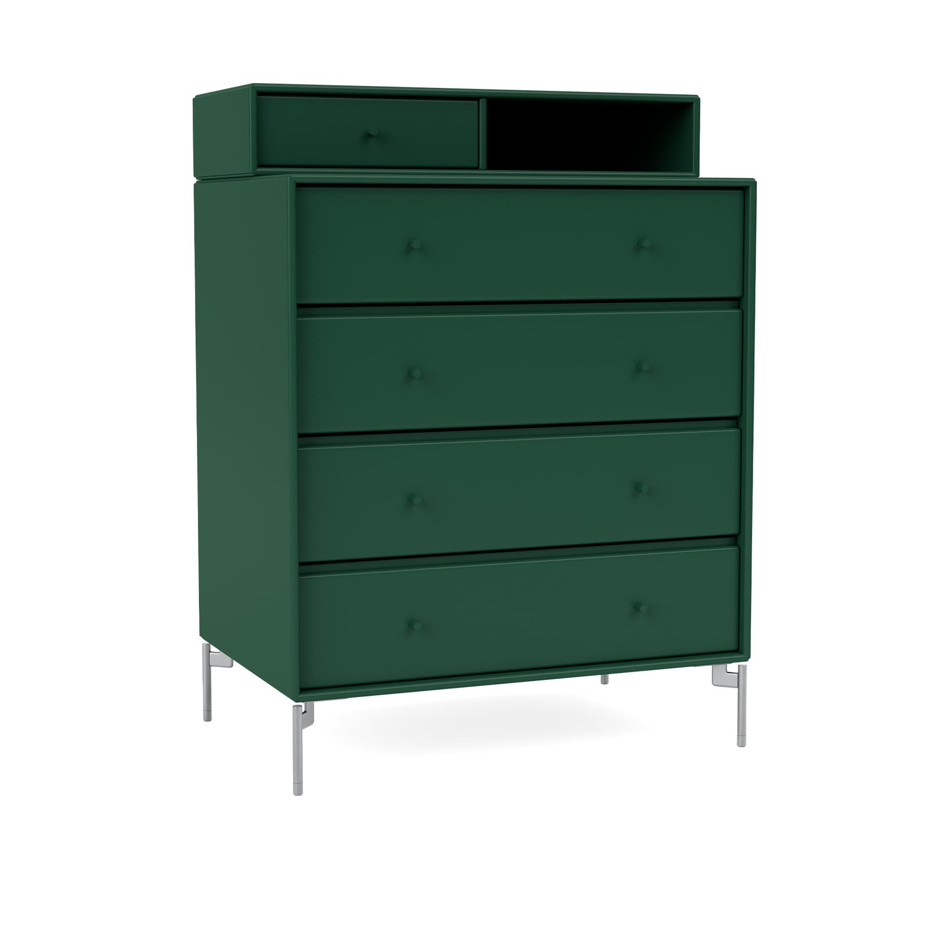 Montana - Keep Chest Of Drawers 136-Pine Matt Chrome - Skjenker - Peter J. Lassen - Grønn - Tre