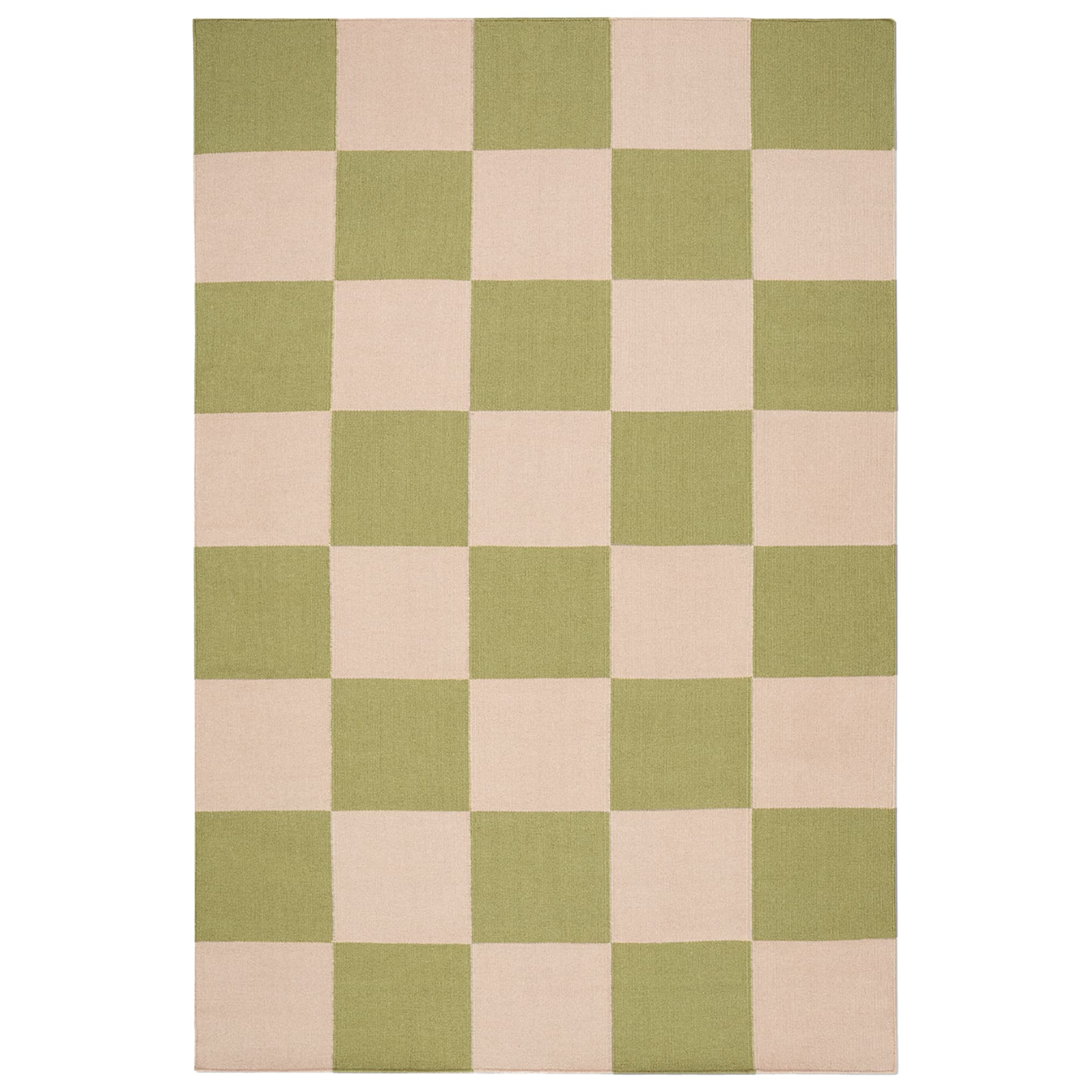 Nordic Knots - Square Green/Pink 200x300 cm - Mønstrede tepper - Rosa,Grønn - Ull