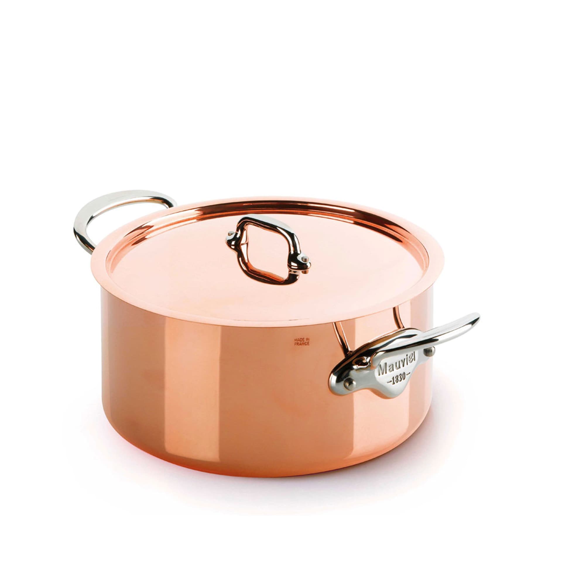 Mauviel - Pot With Lid M'150S Copper/Steel - 3,2 L - Kjeler og kasseroller