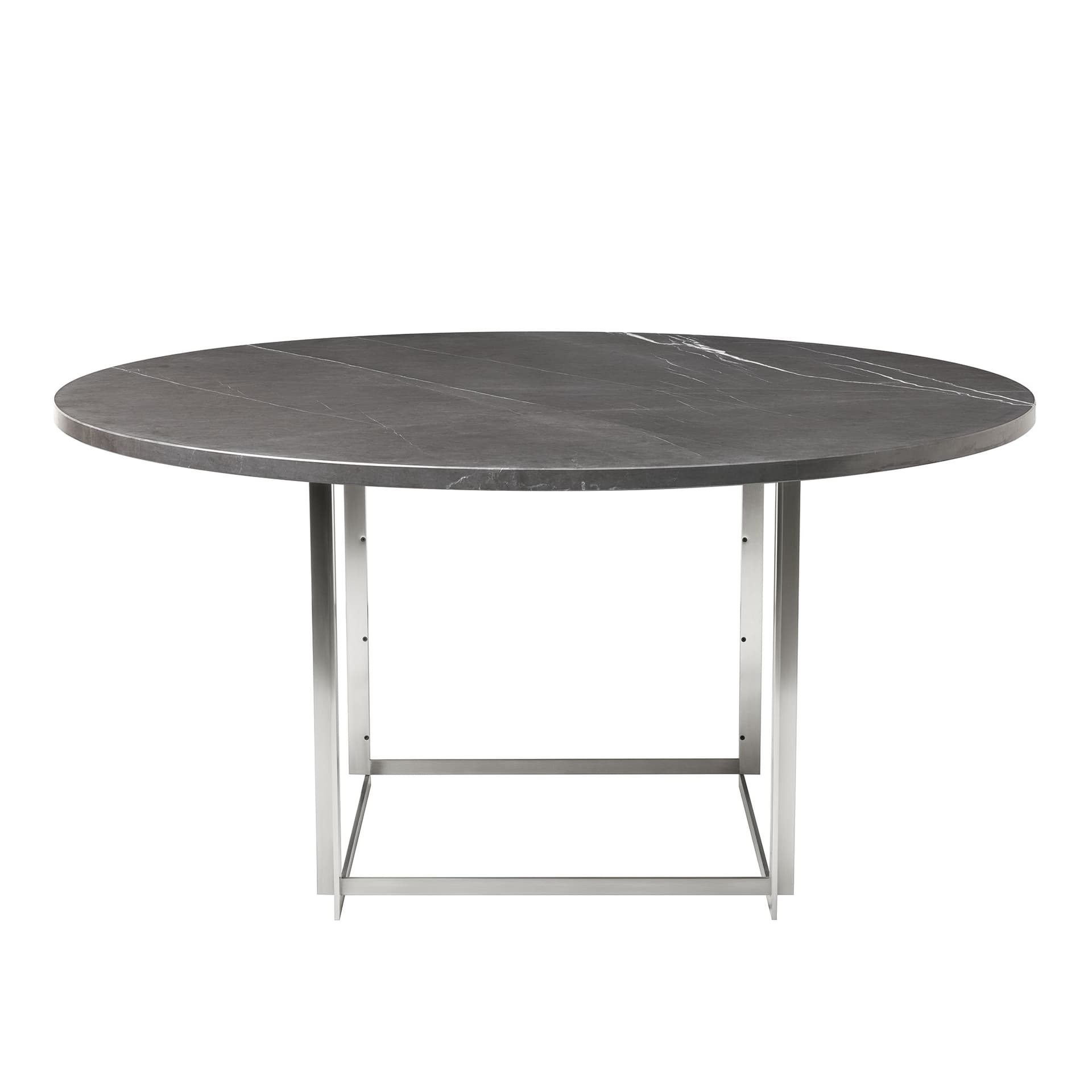 Fritz Hansen - PK54, Svart marmor - Spisebord - Poul Kjærholm - Svart - Metall/Stein