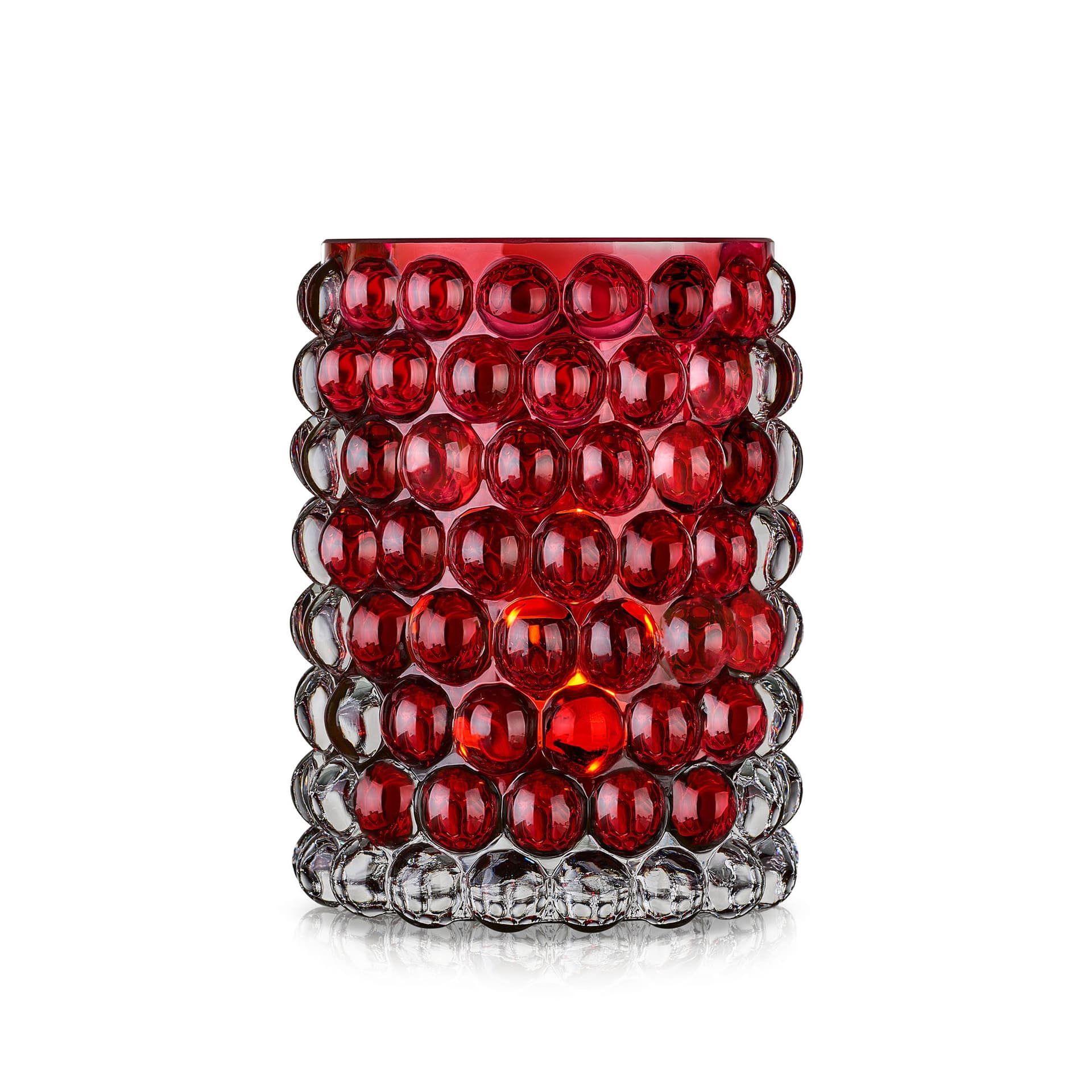 Skogsberg & Smart - Hurricane Boule telysholder 18 cm rød - Lykter - Rød - Glass