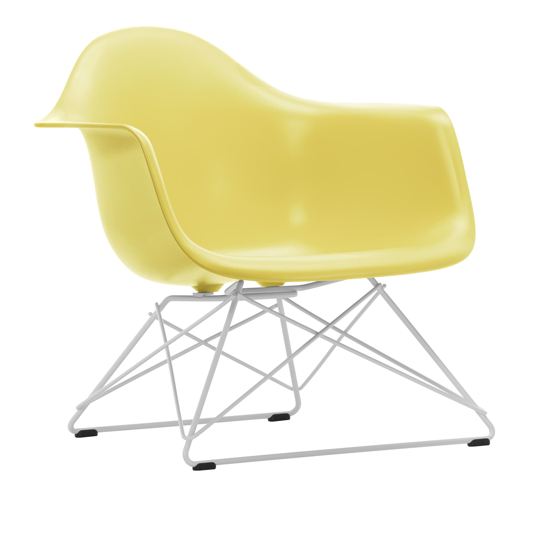 Vitra - Eames RE Plastic Armchair LAR 92 Citron, White Base - Lenestoler - Charles & Ray Eames - Gul - Metall/Plast