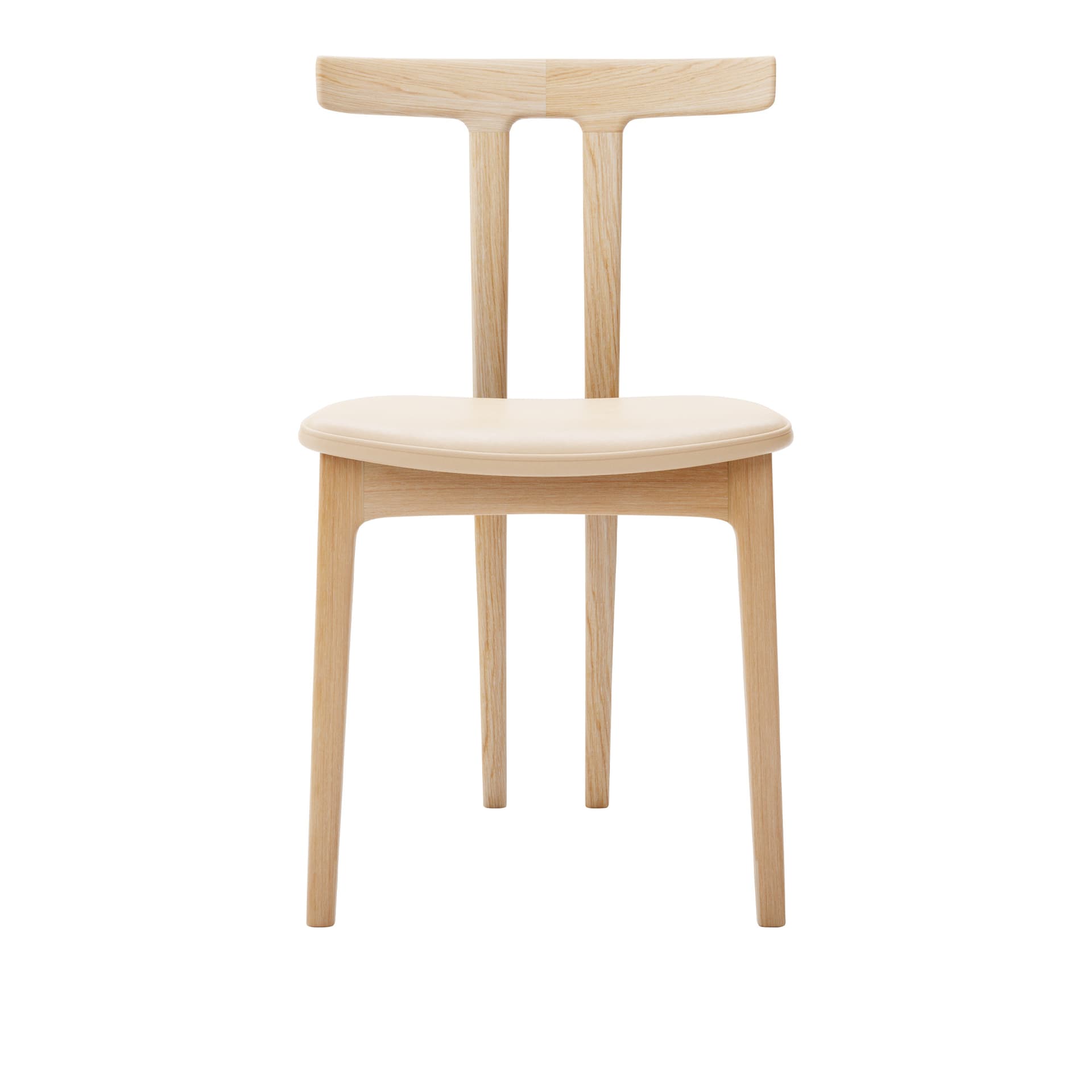 Carl Hansen - OW58, T-Chair, Oiled Oak, Leather Cat. C Sif 90 - Spisestoler - Ole Wanscher - Tre farget - Lær/Tre/Skum