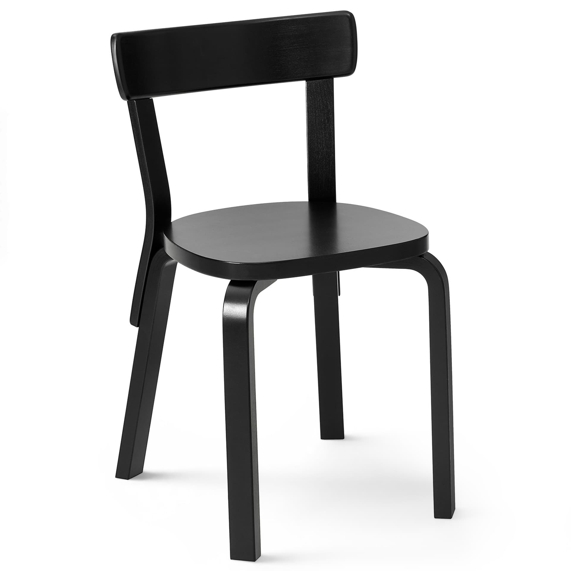 Artek - Stol 69, Helt svartlackad - Spisestoler - Alvar Aalto