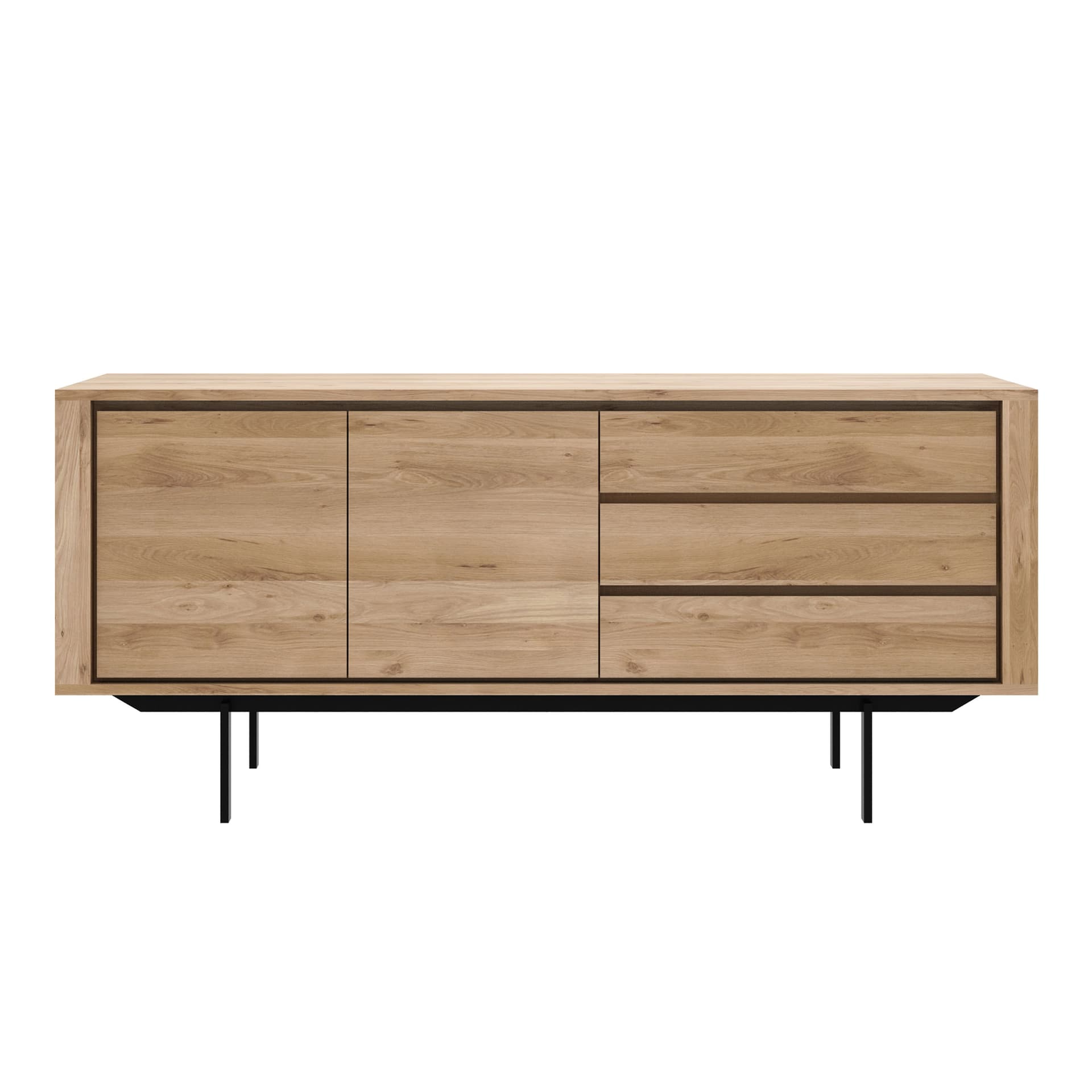 Ethnicraft - Shadow Sideboard Oak 2 Dörrar/3 Lådor - Sideboards - Alain Van Havre - Tre farget - Metall/Tre