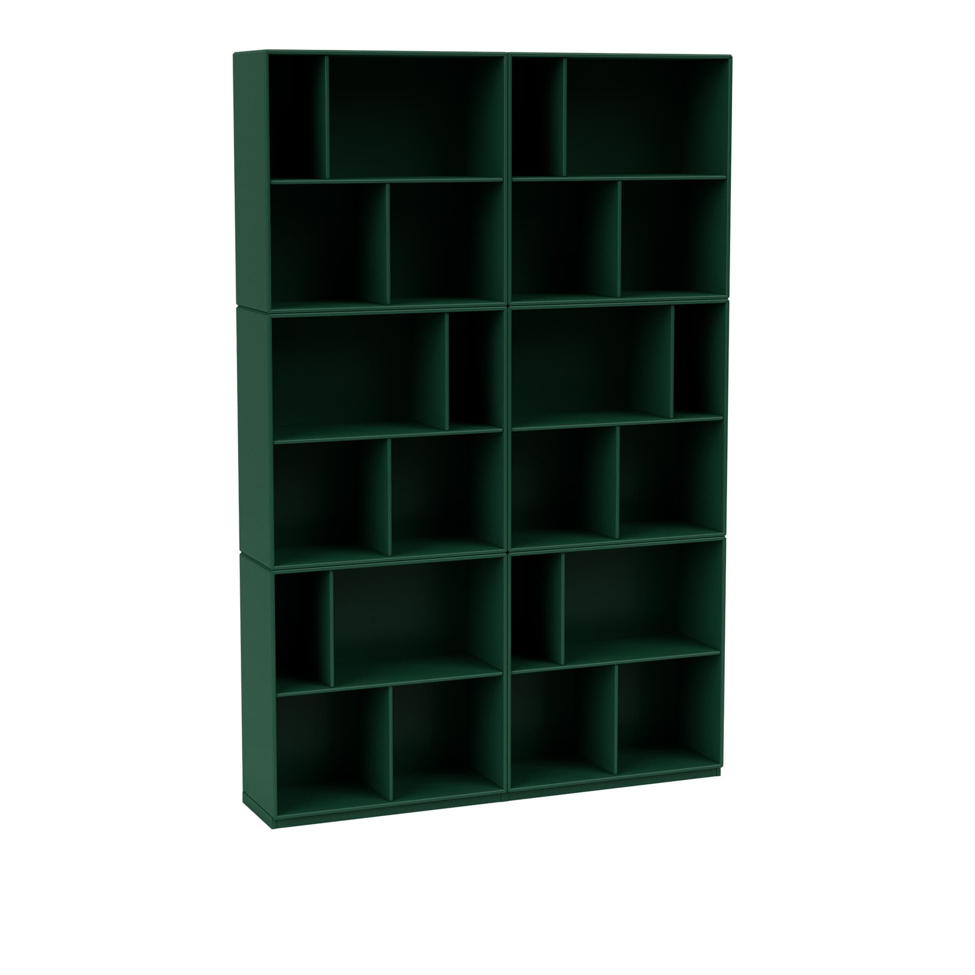 Montana - Read Spacious Bookshelf 136-Pine 06 Plinth 3 cm - Bokhyller - Peter J. Lassen - Grønn - Tre